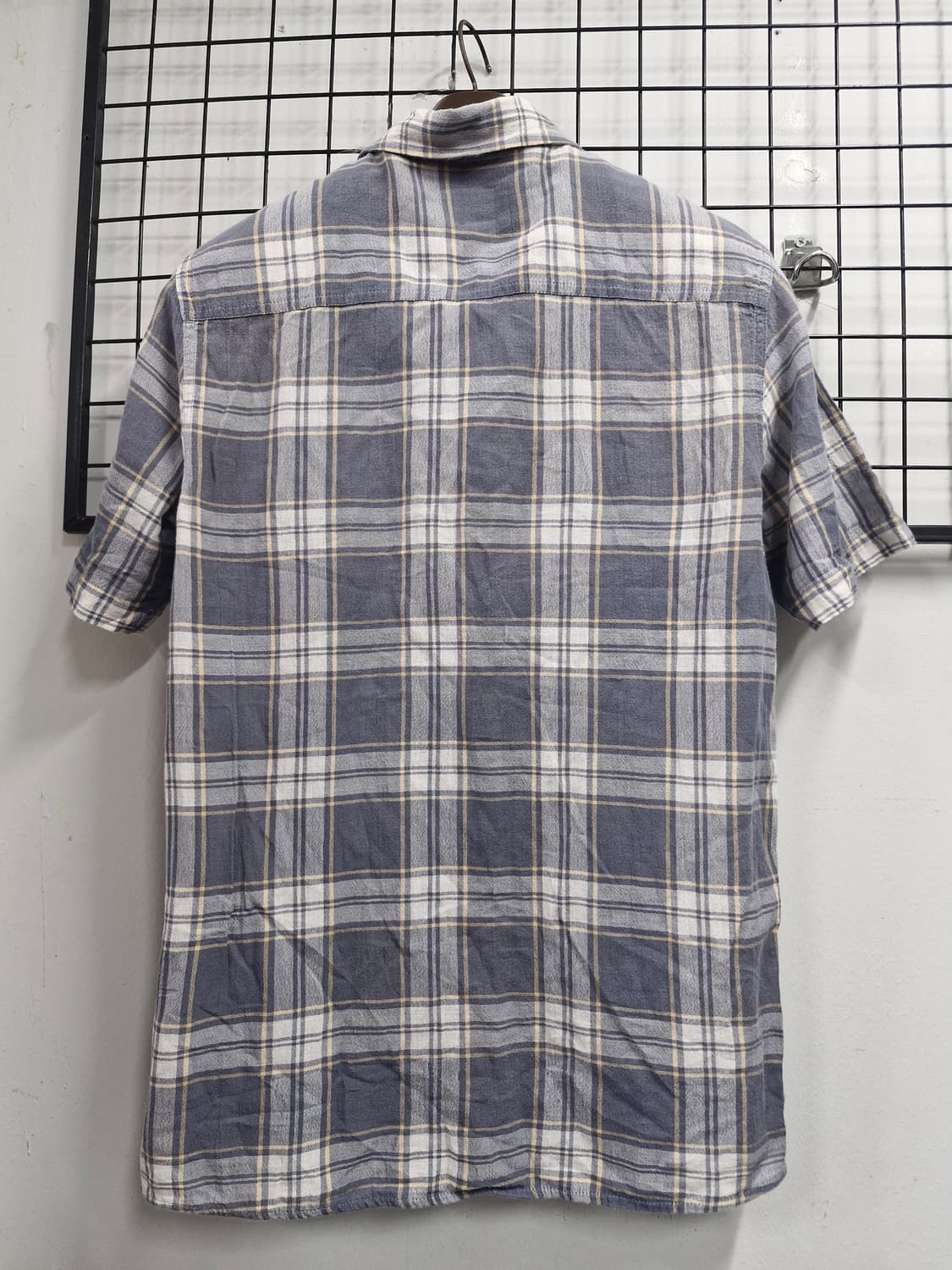 90-95M 파타고니아 체크 카라 반팔티. 상품이미지5