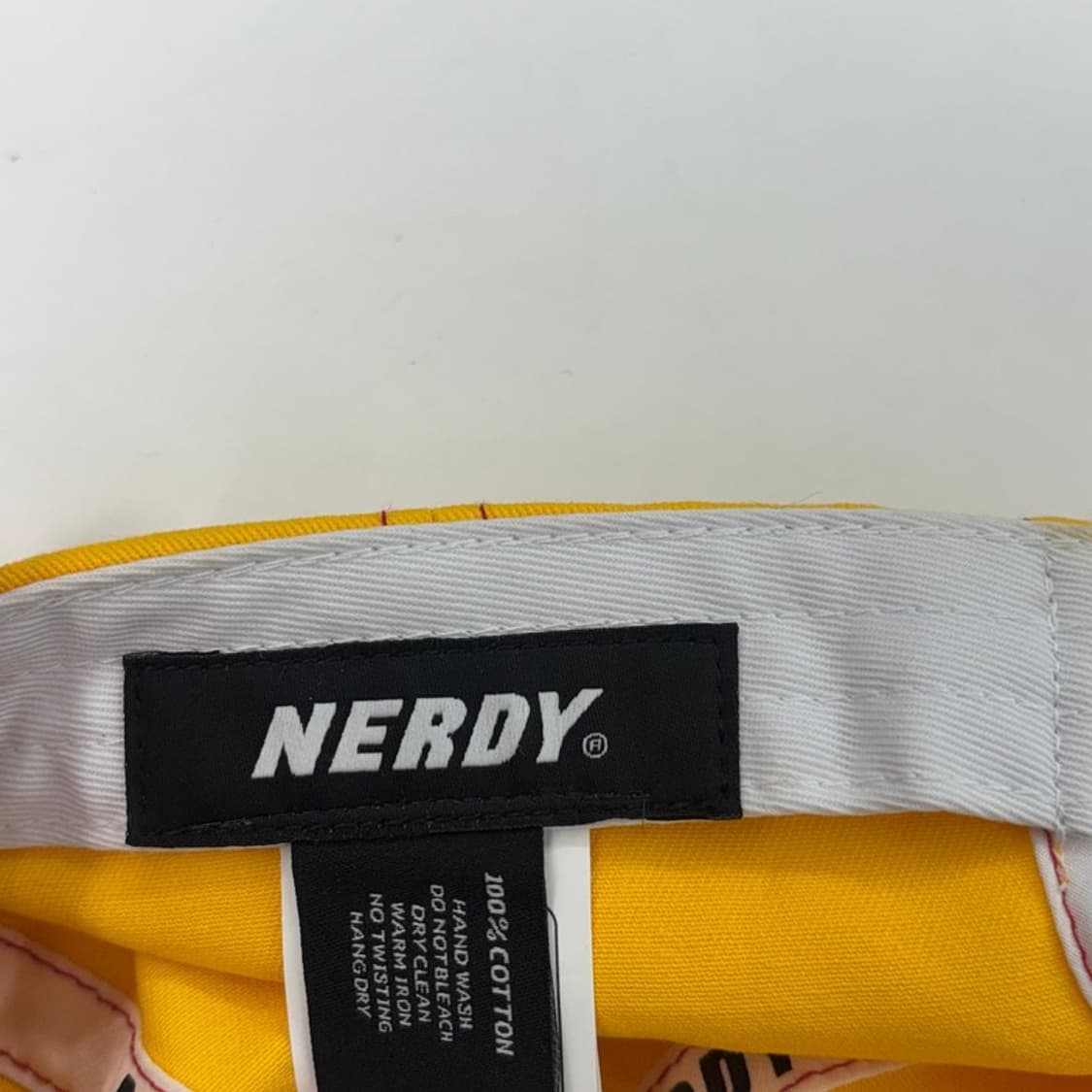 NERDY 자수 로고 볼캡 옐로우 상품이미지8