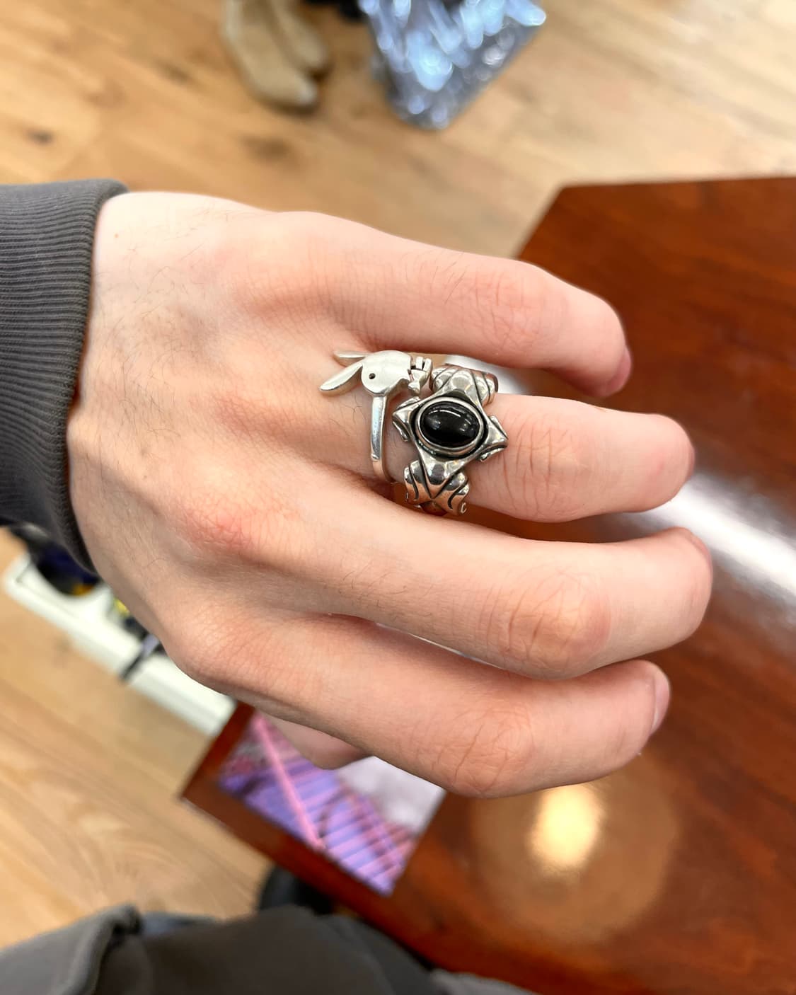 925 실버 블랙 오닉스 반지 상품이미지5