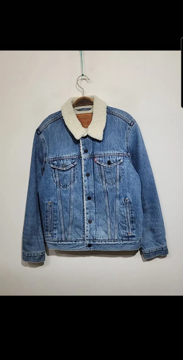 (S) 리바이스 양털 데님자켓 연청 레드탭 청자켓  상품이미지1