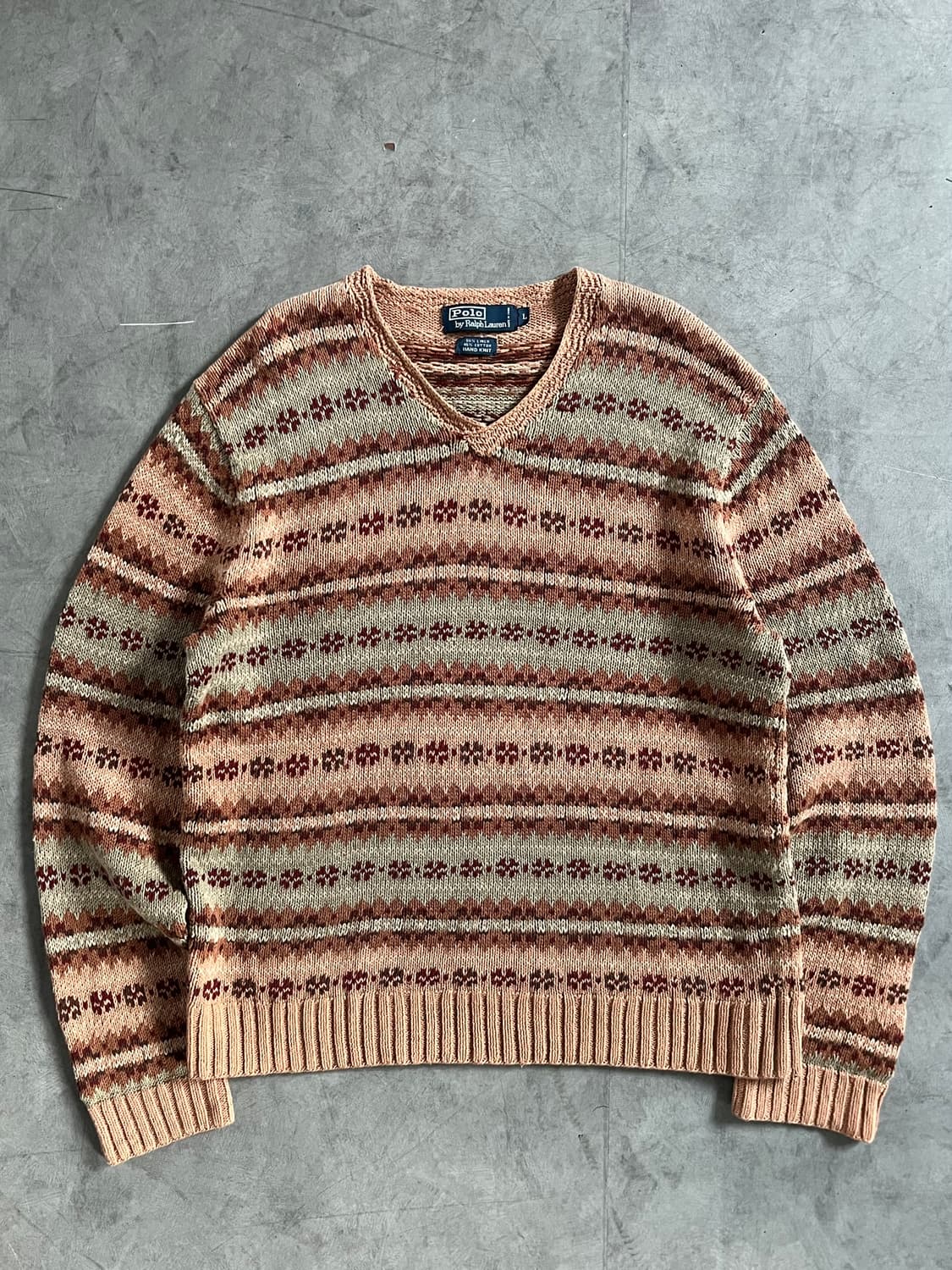 Polo 폴로 랄프로렌 브이넥 페어아일 핸드 니트 상품이미지1