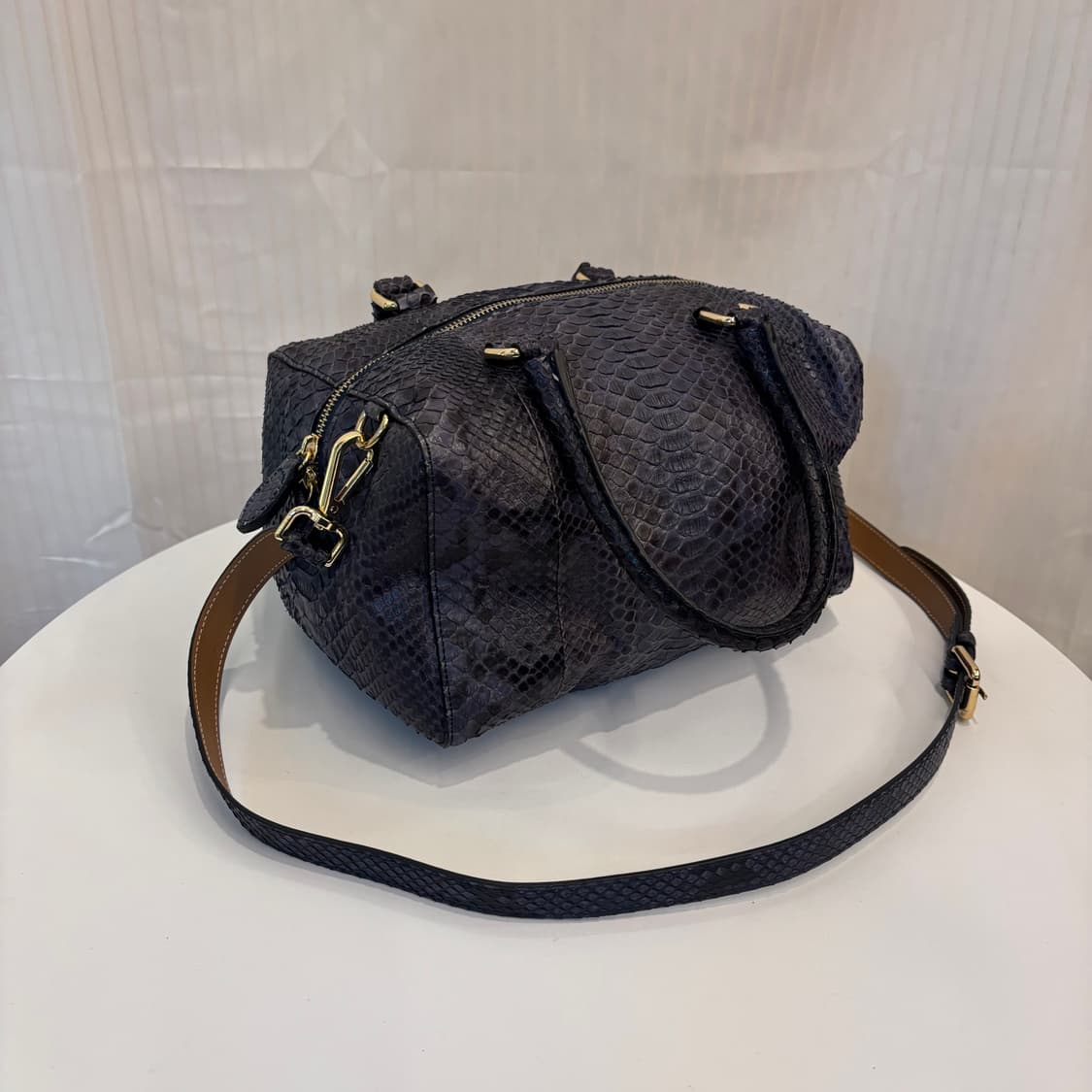 정품 크리스티나에페 리얼 파이톤 뱀피 투웨이백    상품이미지3