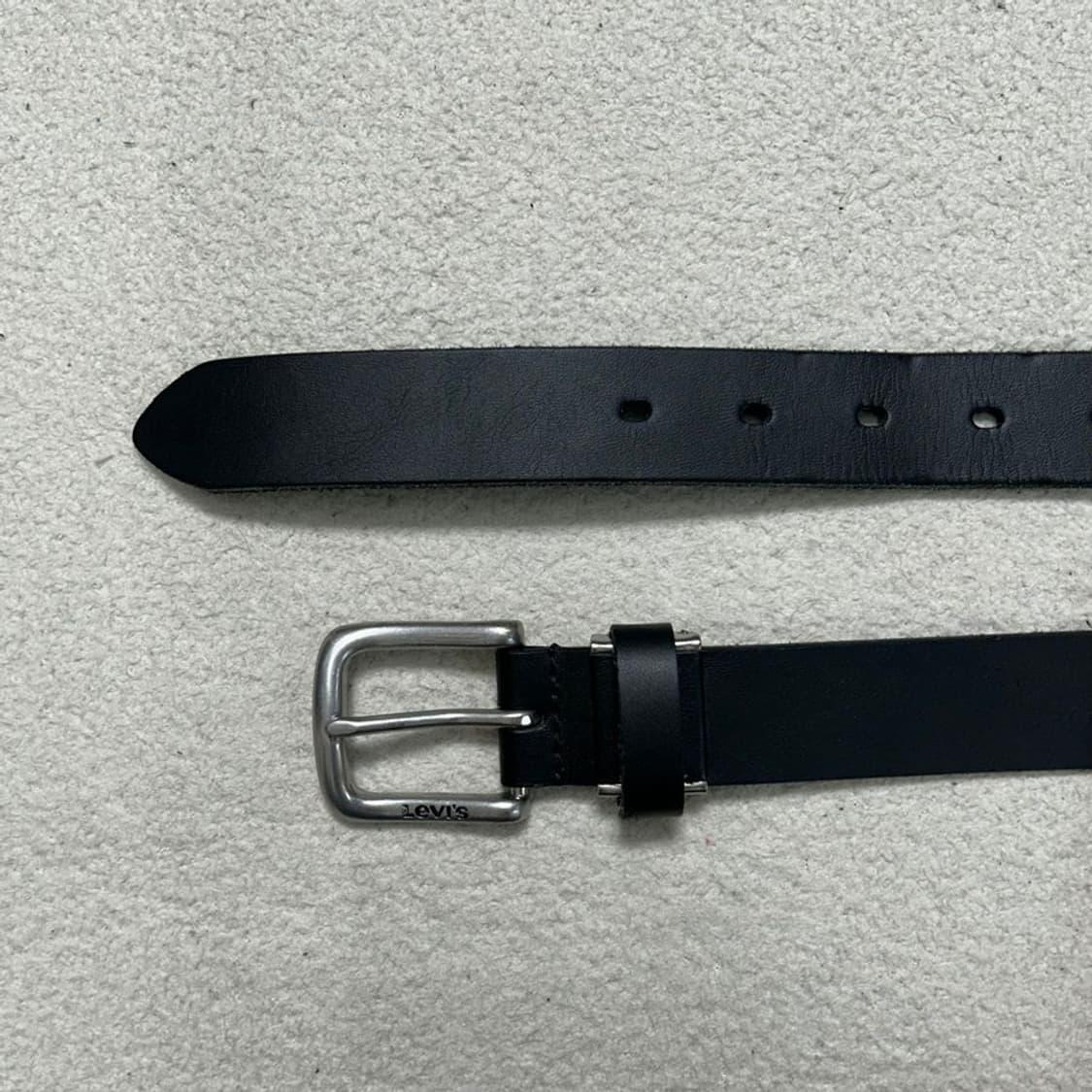 리바이스 캐주얼 가죽 벨트 블랙 상품이미지1