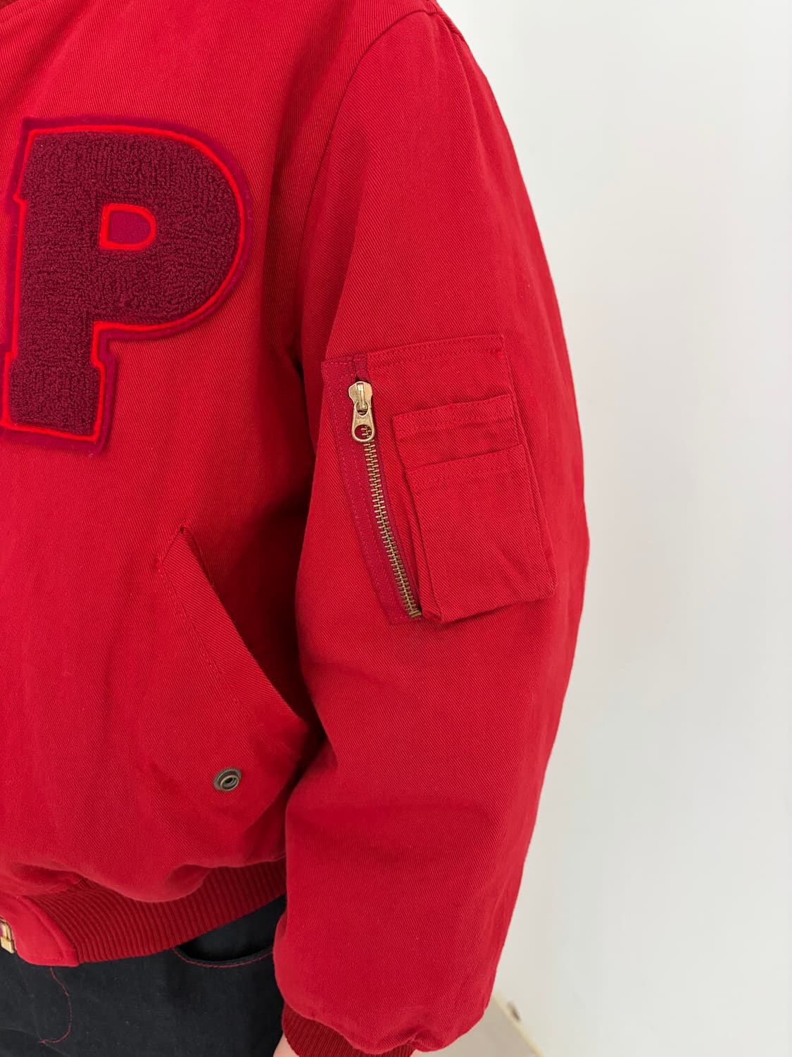 90’s Pink House red patch bomber jacket 상품이미지7