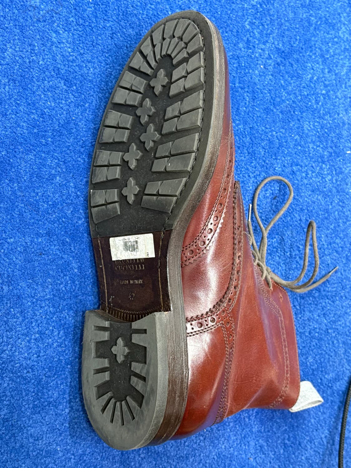 브루넬로 쿠치넬리 풀브로그 윙팁 부츠 - IT 42 상품이미지3