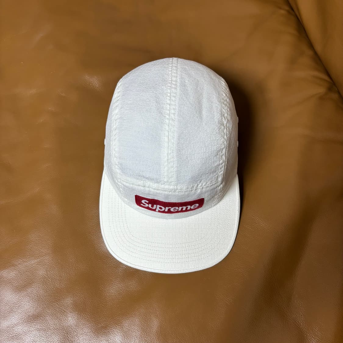 Supreme 슈프림 화이트 캠프캡 모자 (Jacquard White) 상품이미지5