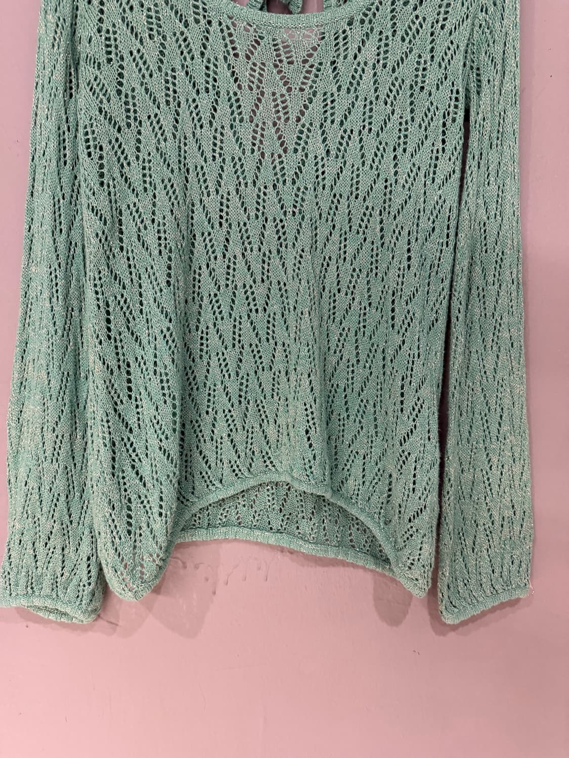 Mint punching detail summer knit top 상품이미지7