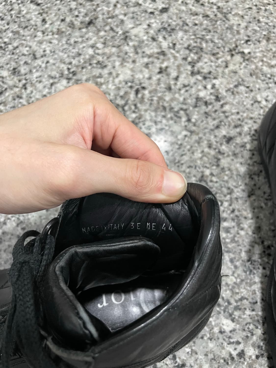 디올옴므04ss스트립 스니커즈 하이탑 블랙 상품이미지3