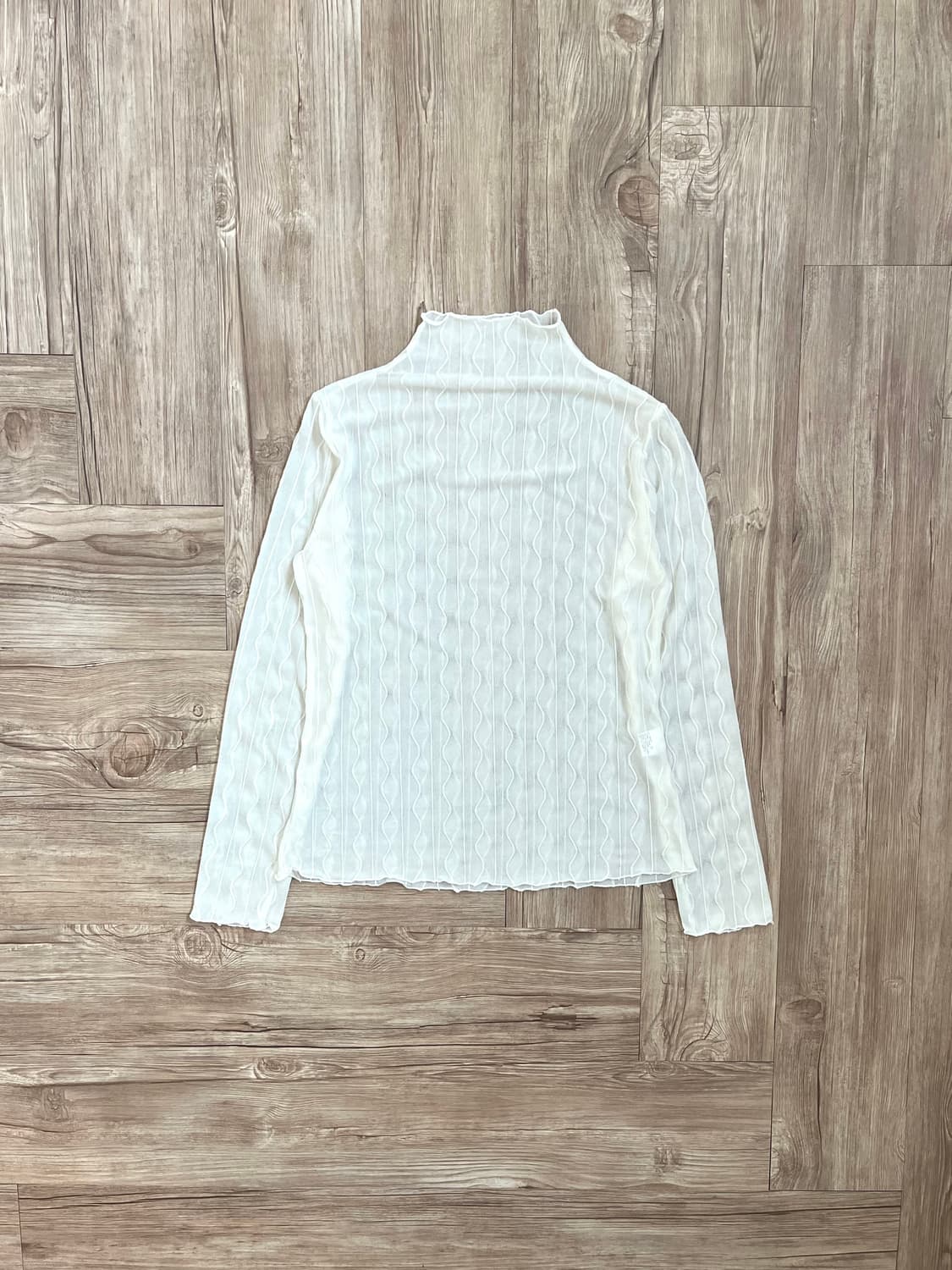 japan vtg 화이트 시스루 터틀넥  상품이미지1