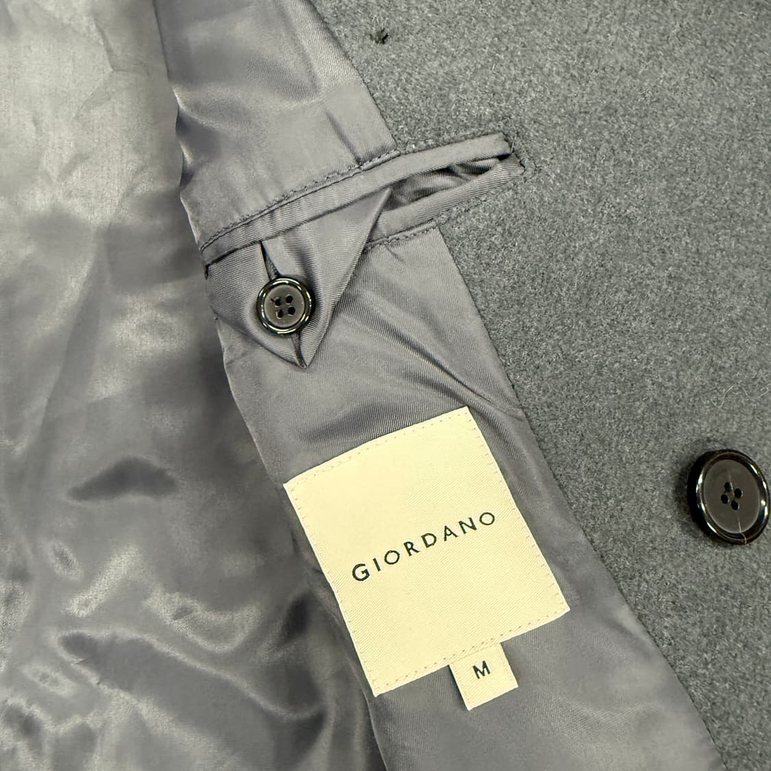 (M)지오디노 GIORDANO 오버핏 더블코트(차콜,새상품 상품이미지4