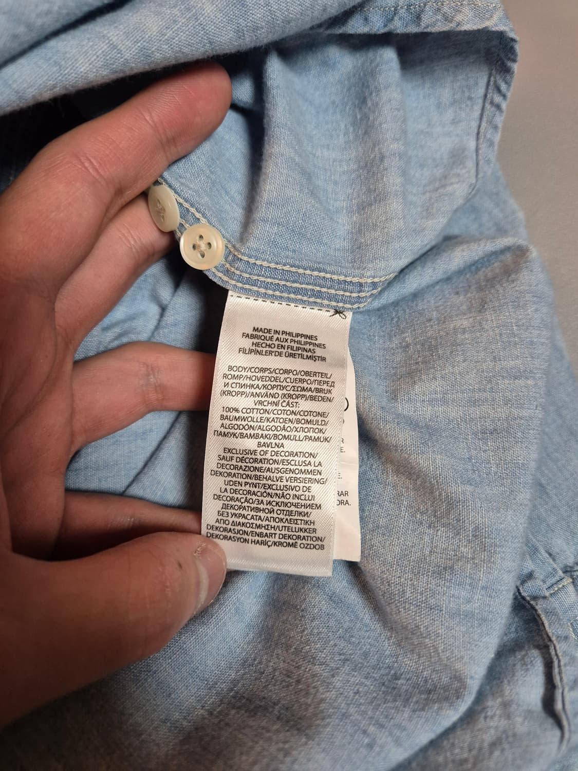 폴로 랄프로렌 성조기 자수 샴브레이 셔츠 L 클래식핏 상품이미지6