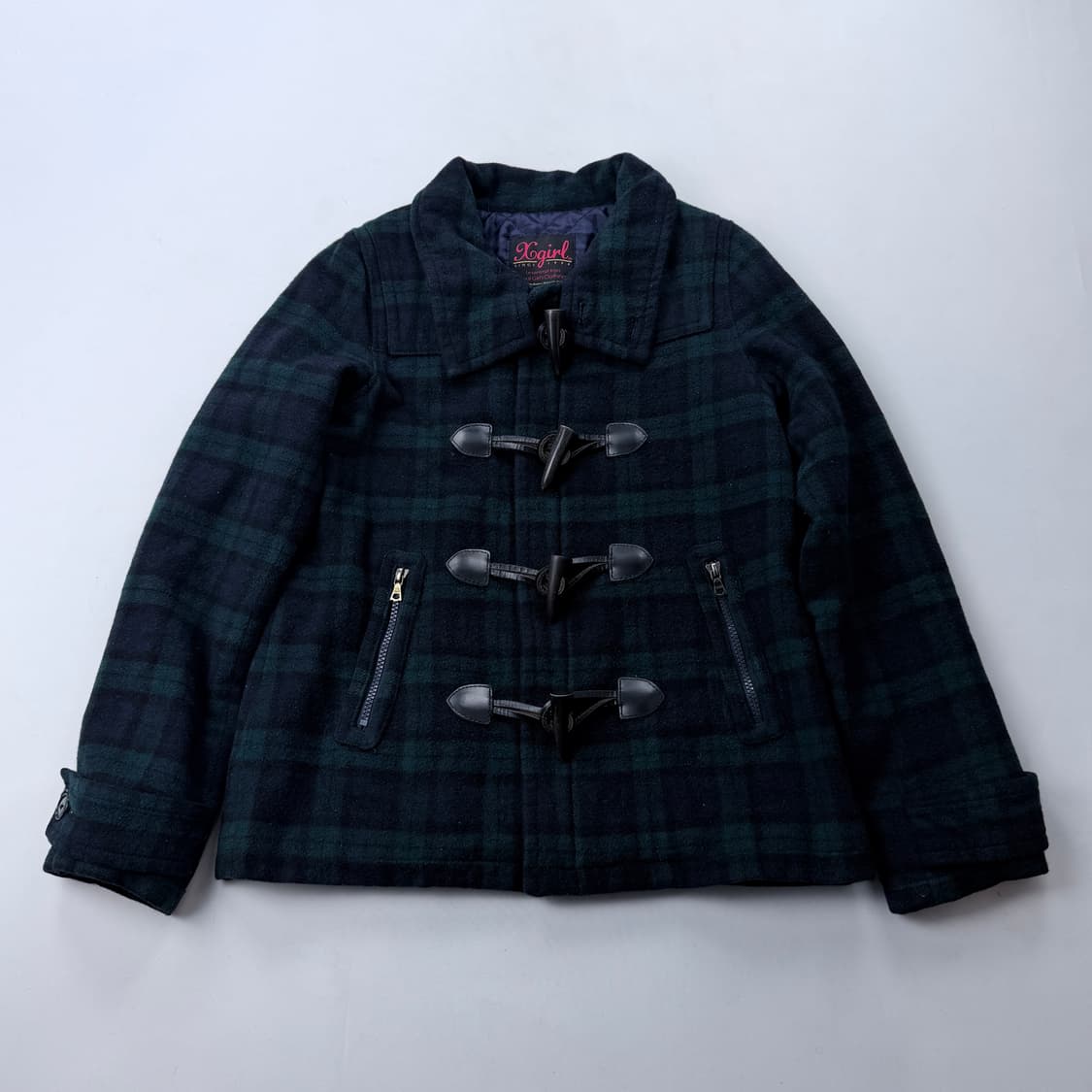 X-girl 체크 떡볶이 코트 상품이미지1