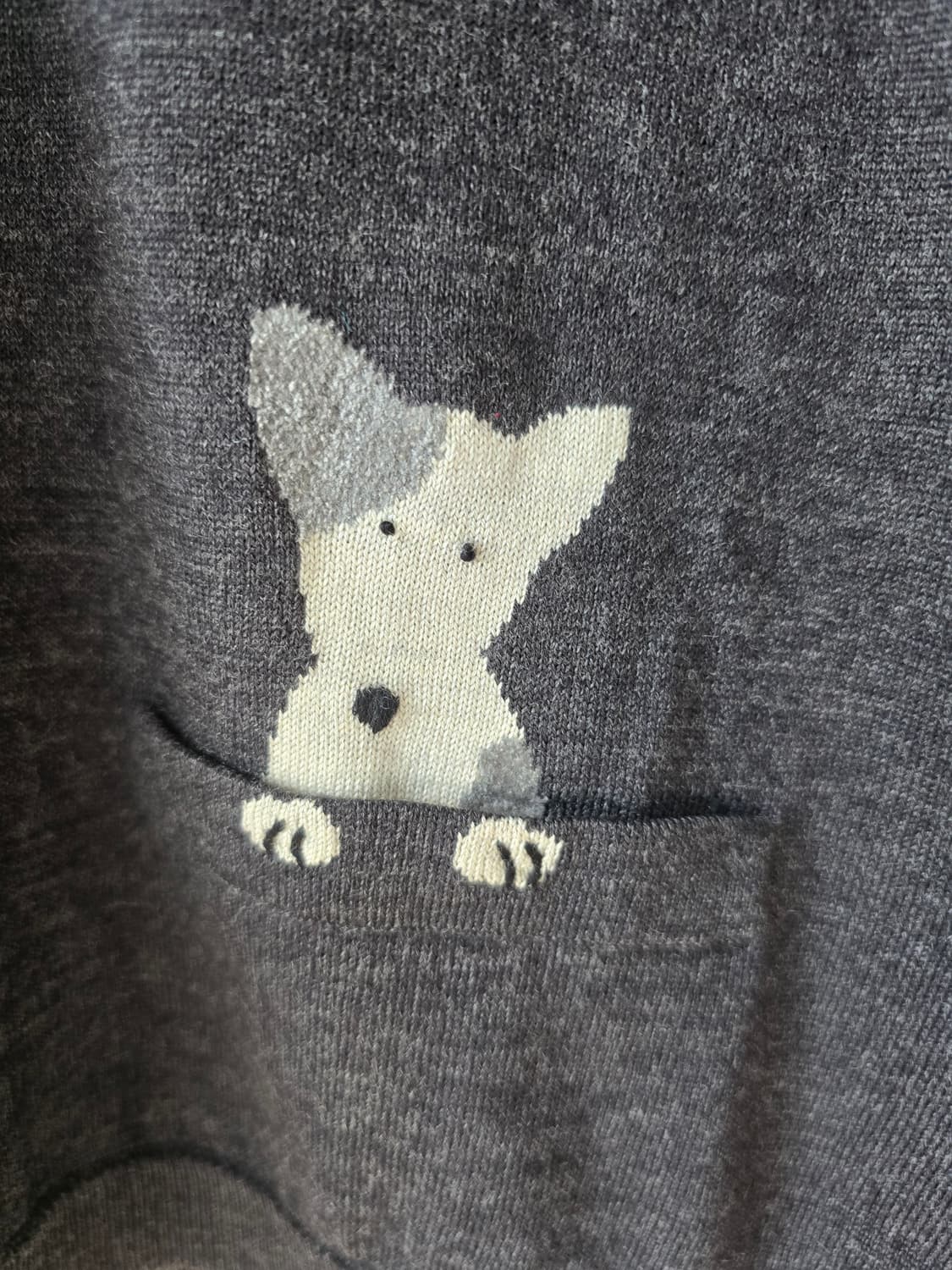 강아지 뜨개 디테일 울 니트 베스트(made in Japan) 상품이미지4