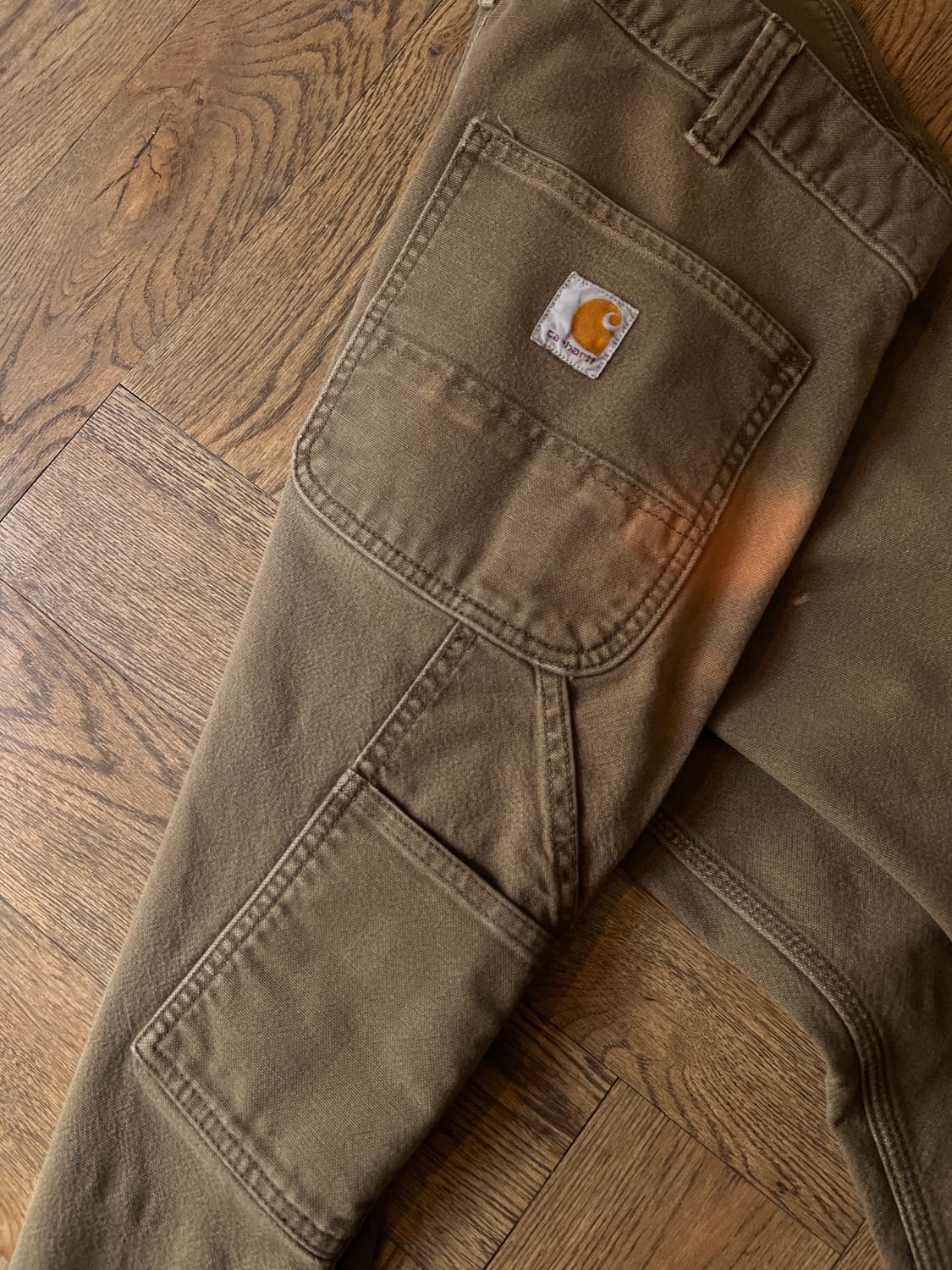 [34]칼하트 USA 빈티지 워싱 다크브라운 싱글니 카펜터 워크 팬츠 상품이미지8