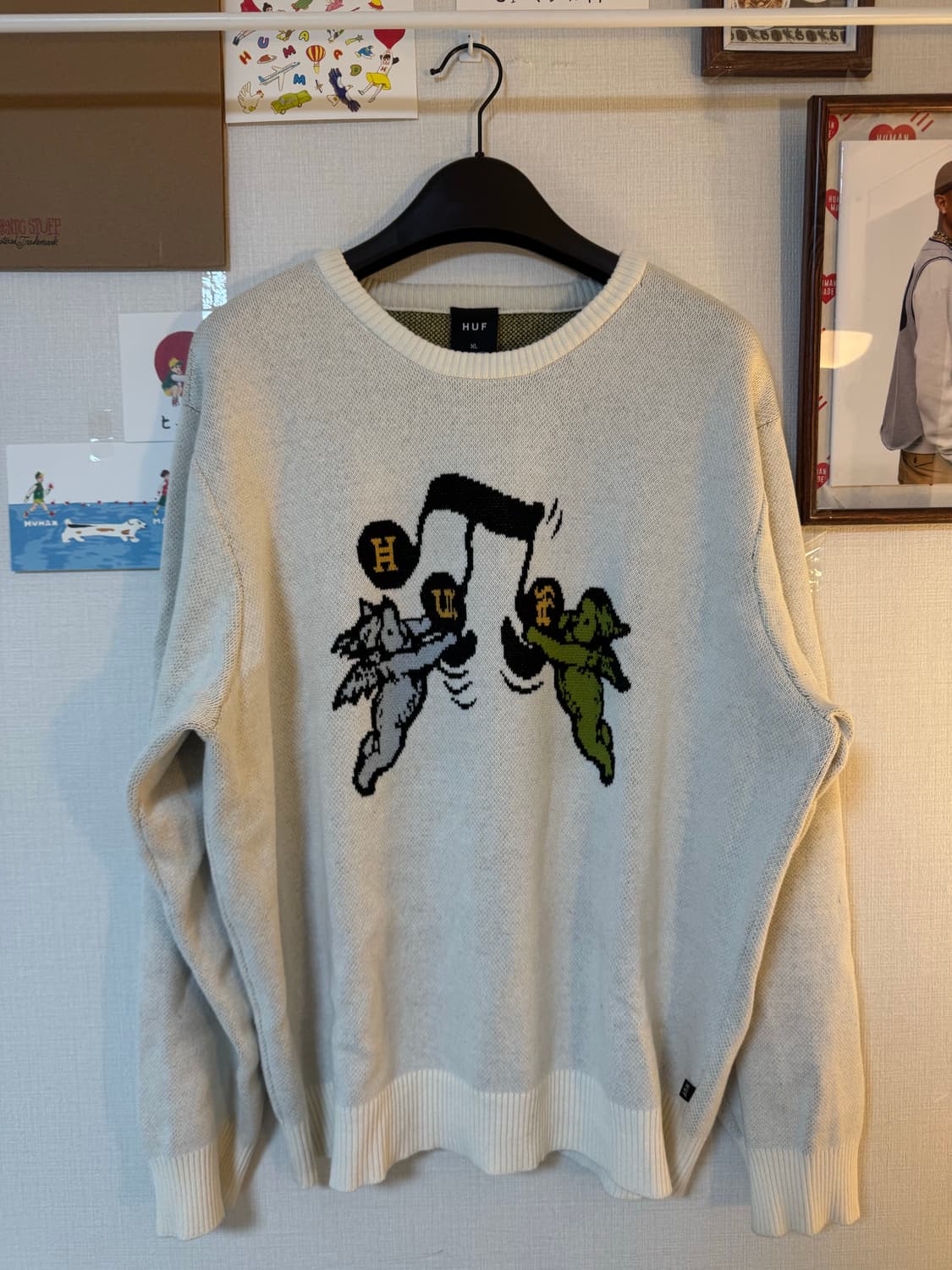 [XL]HUF 허프 니트 아이보리 상품이미지1