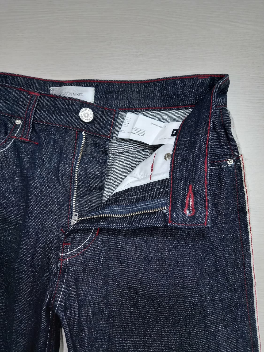 28 새상품 MAISON MINED 원워시드 셀비지 진청 28-873 상품이미지7