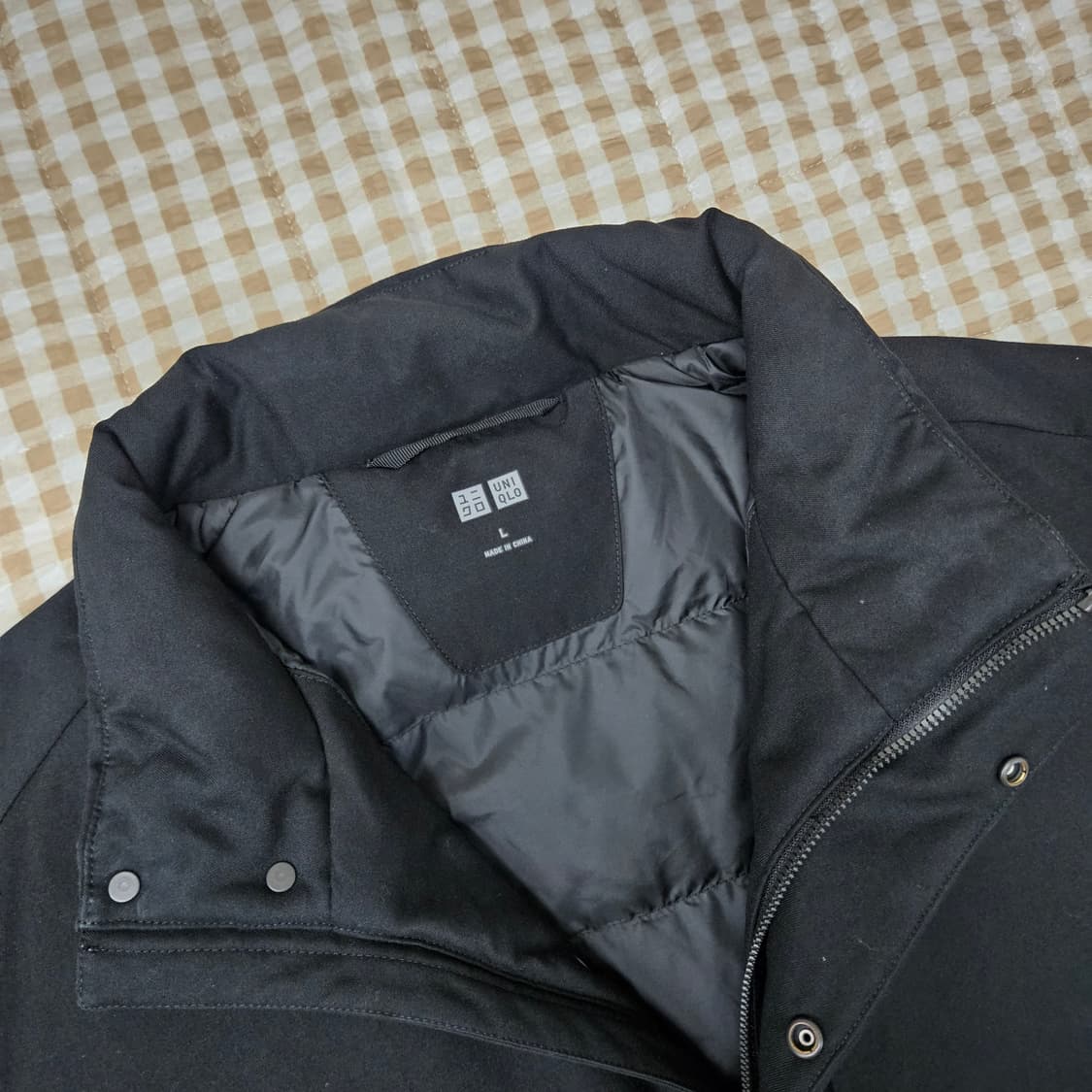 유니클로 오리털 코트형 패딩 남자100 상품이미지2