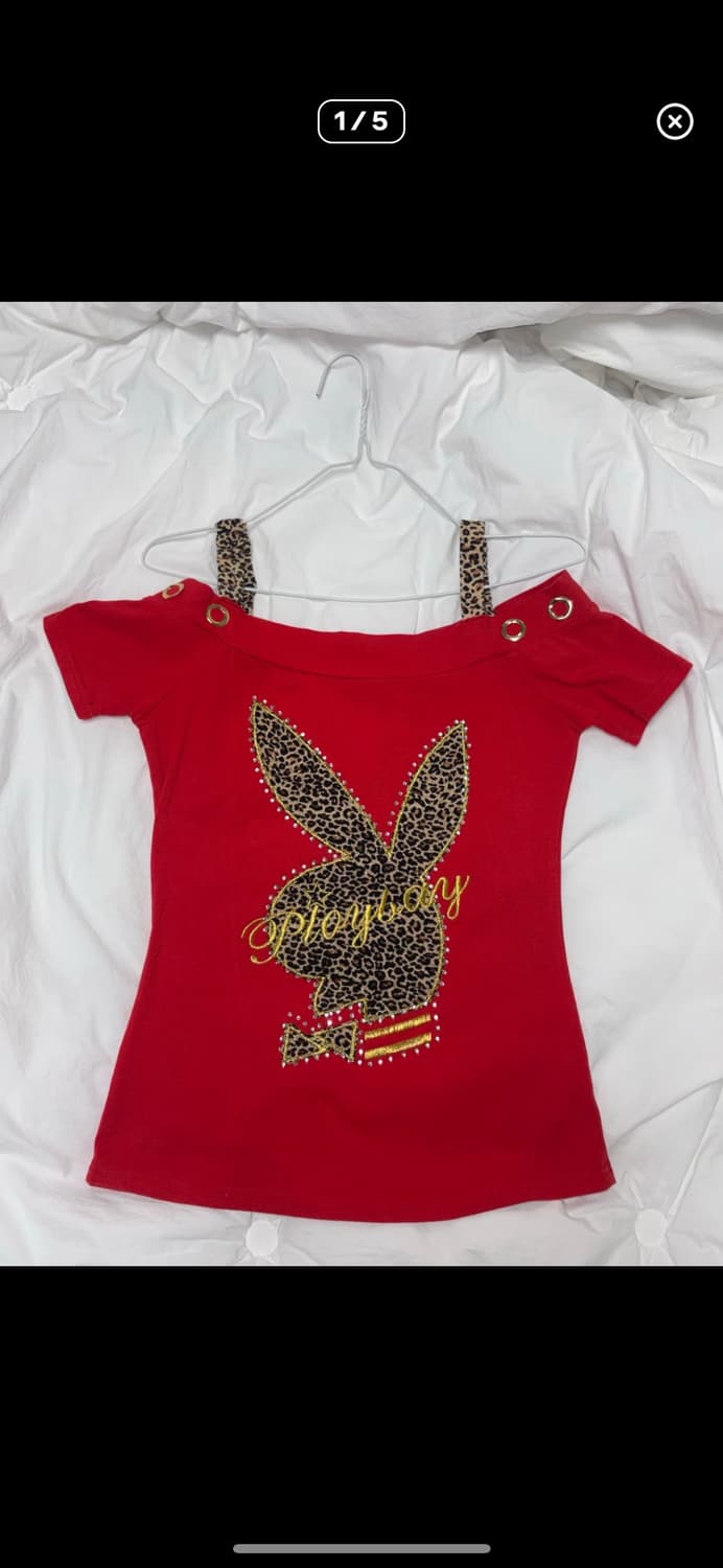 플레이보이 레오파드 대장템 오프숄더 상품이미지1