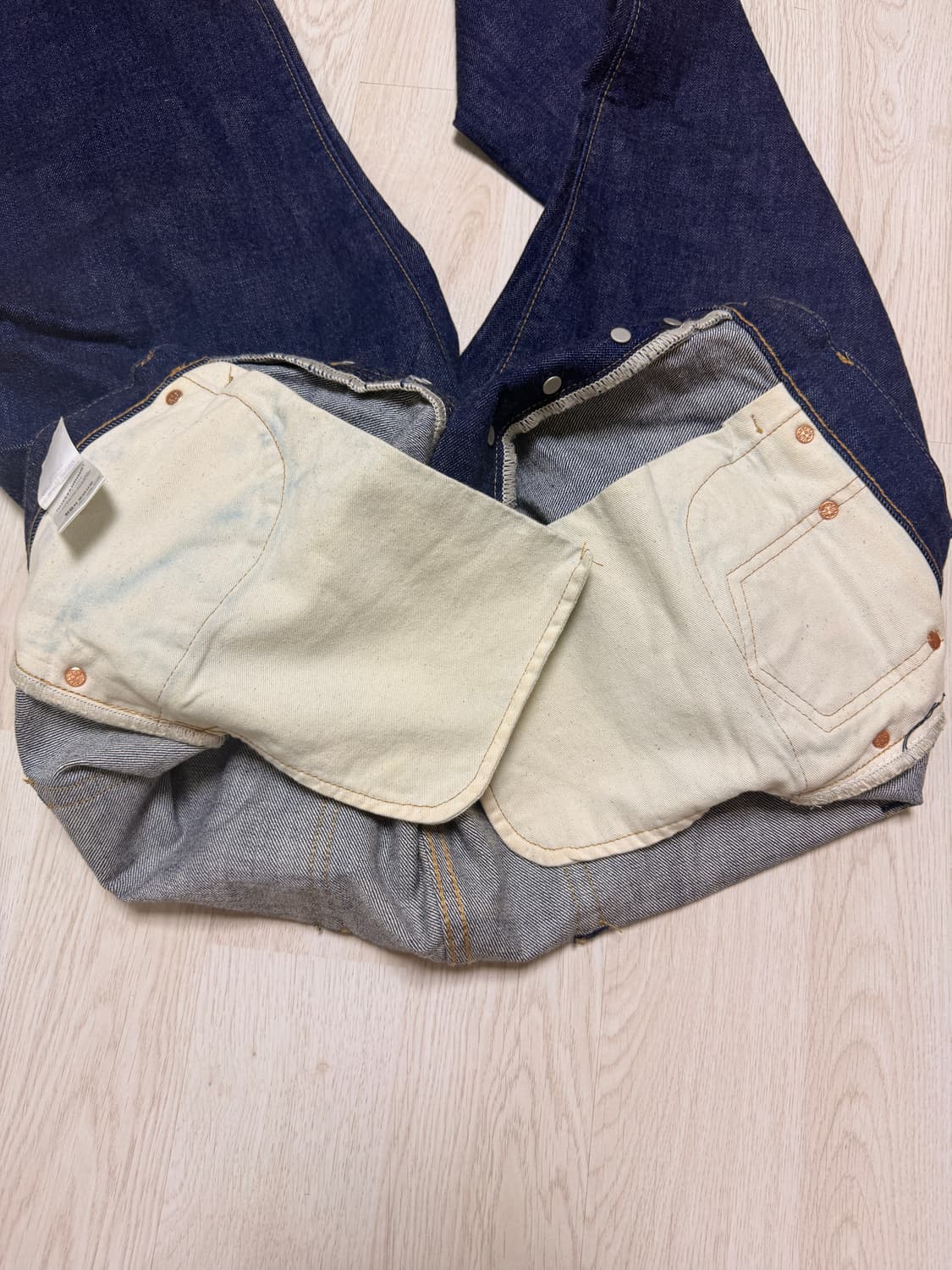 30S CINCH BACK SELVEDGE WIDE PANTS_INDIG 상품이미지7