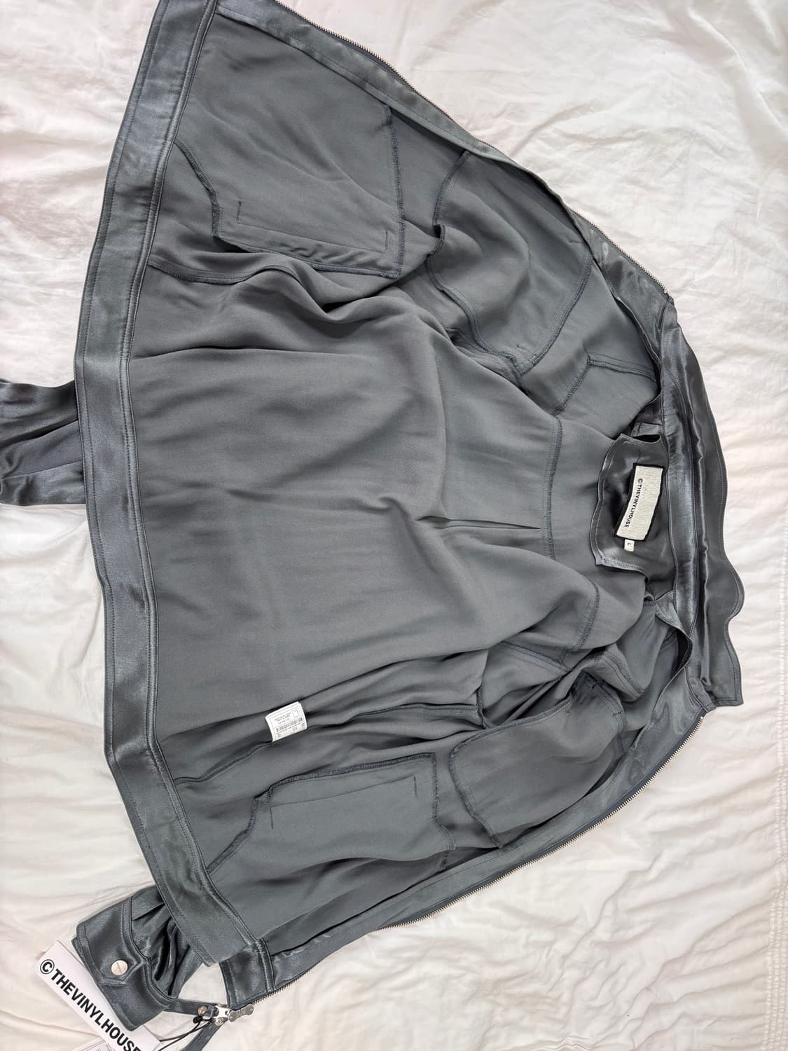 Satin Collar Single Jacket  Green / L 상품이미지3