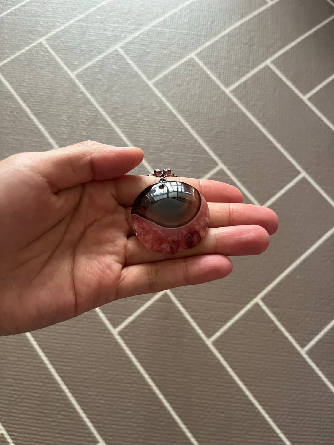 보라색 원형 펜던트 빈티지 목걸이 상품이미지2