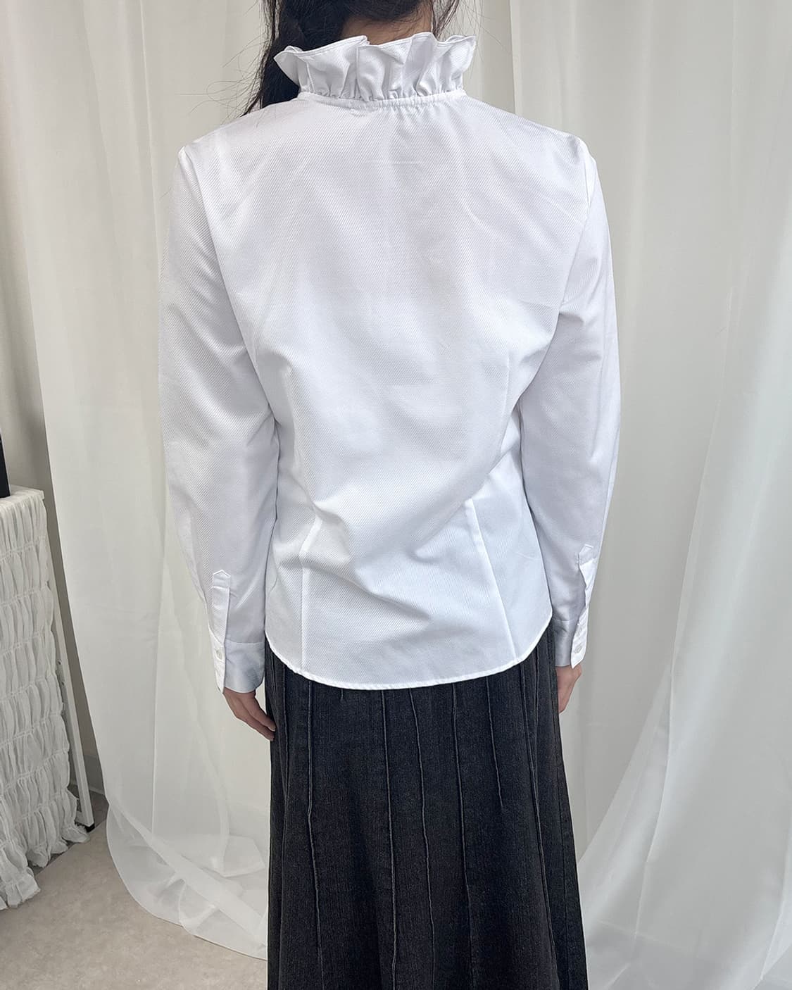 PLEASURE 긱시크 러플 슬림 셔츠 상품이미지5