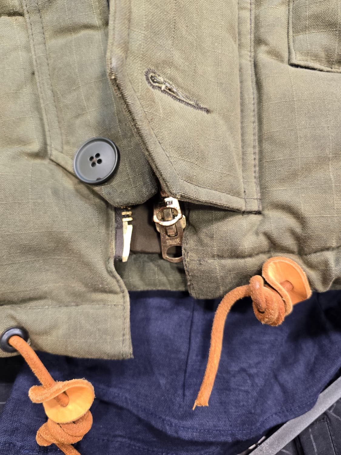 이스트로그 해리스트위드 퍼 후드 패딩 왁싱자켓 S 상품이미지8