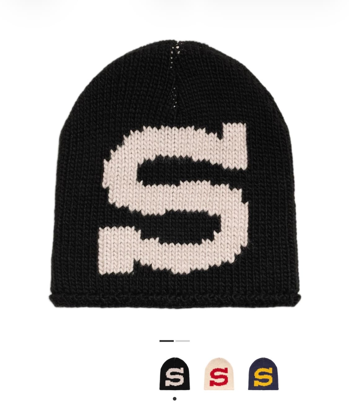 (새상품) 스투시 니트 스컬캡 벌리 S 블랙 상품이미지1