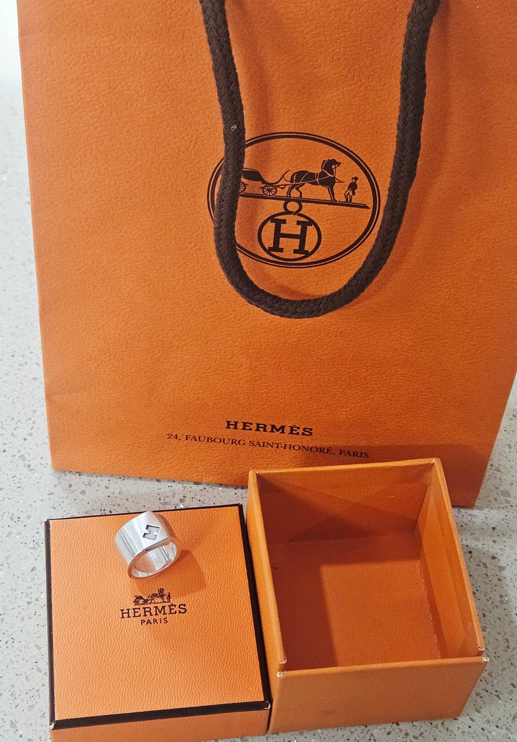 에르메스 캔디 링 실버925 반지 (49호/실측 약 8호) [정품] 상품이미지4