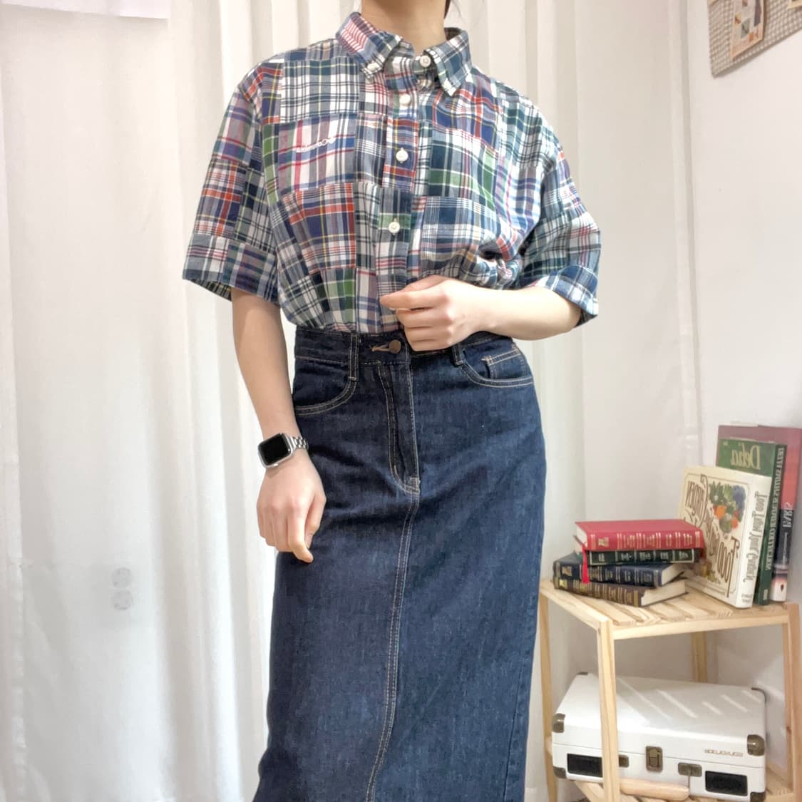 check-patch shirt 상품이미지8