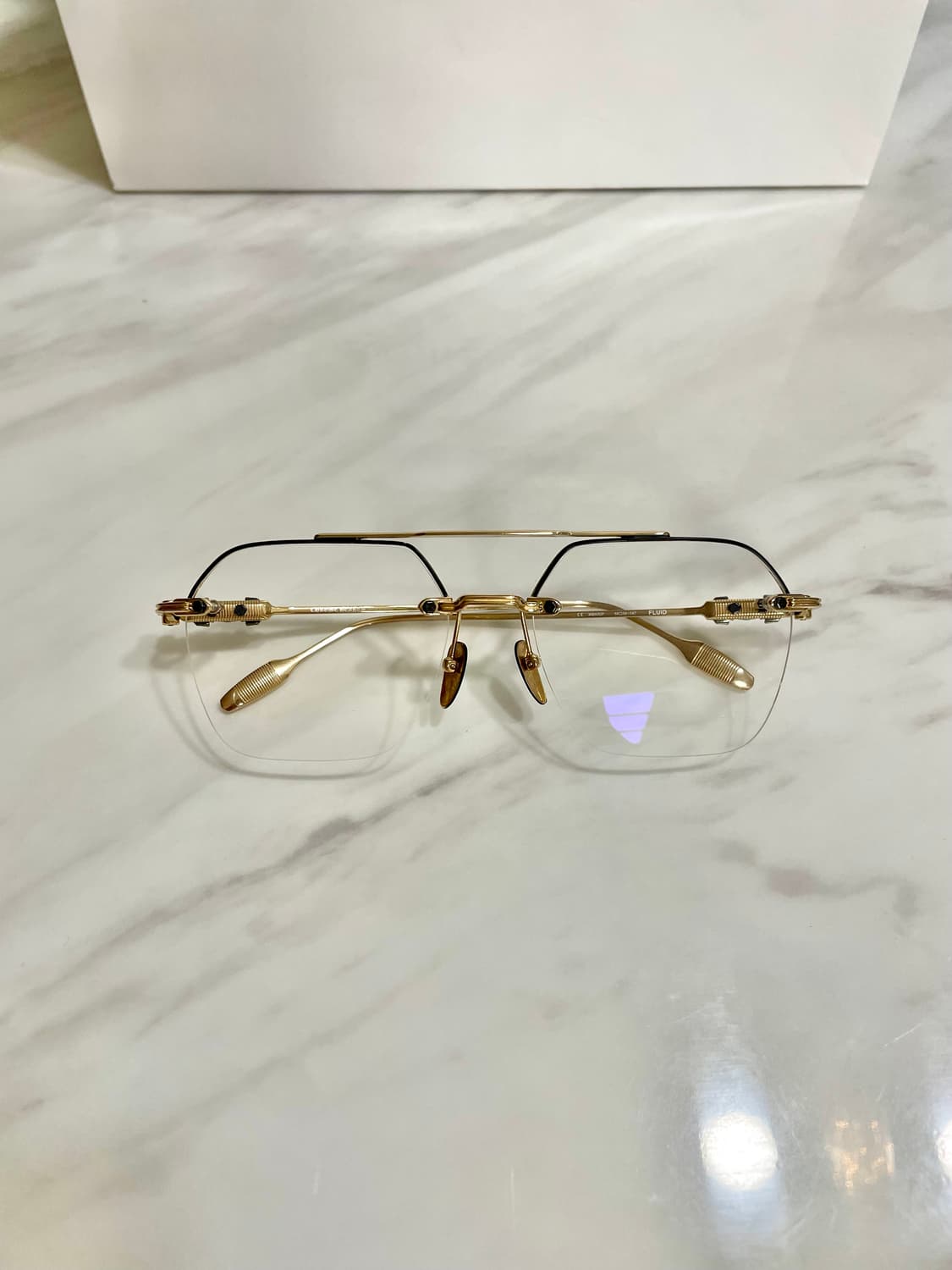 새상품 신형 크롬하츠 플루이드 안경 투톤금장 보증서O 상품이미지2