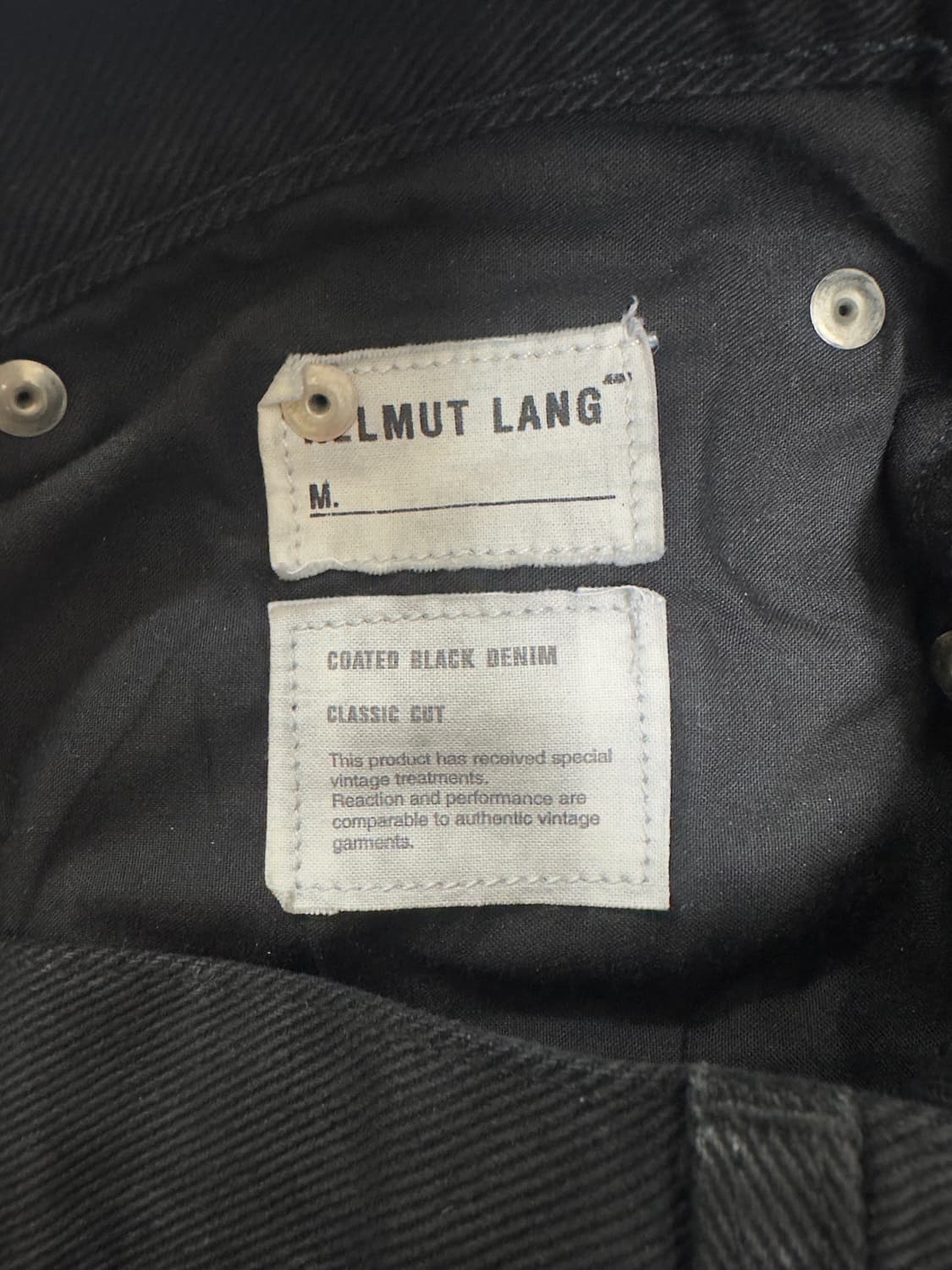 Helmut lang 1998 coated black denim 32 상품이미지6