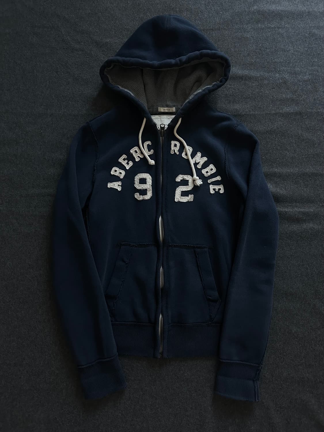 아베크롬비 자수 로고 네이비 후드집업 상품이미지1