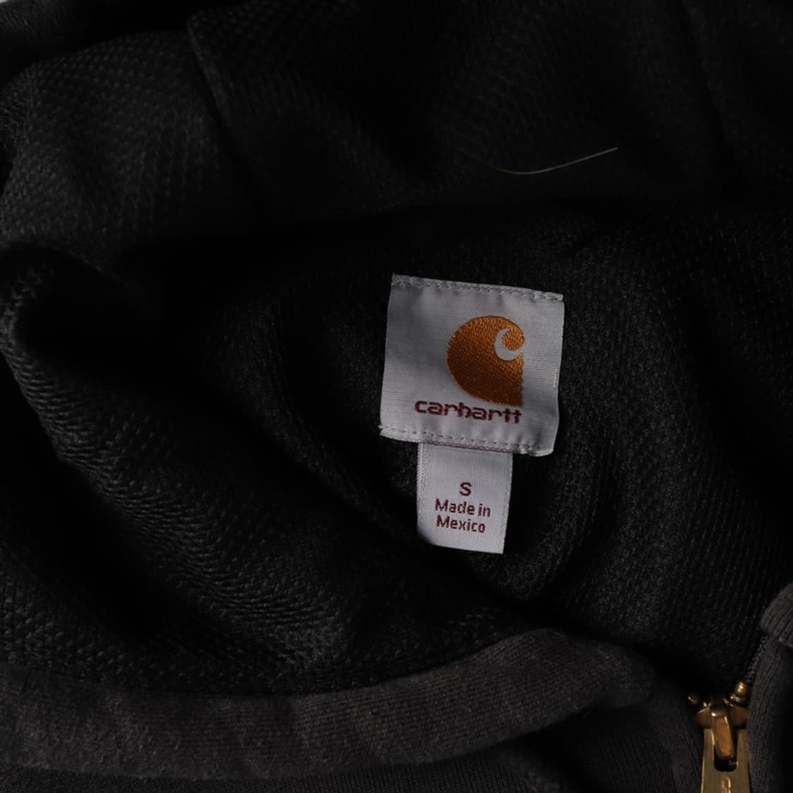 칼하트 블랙 후드 집업 헤비웨이트 S 상품이미지6