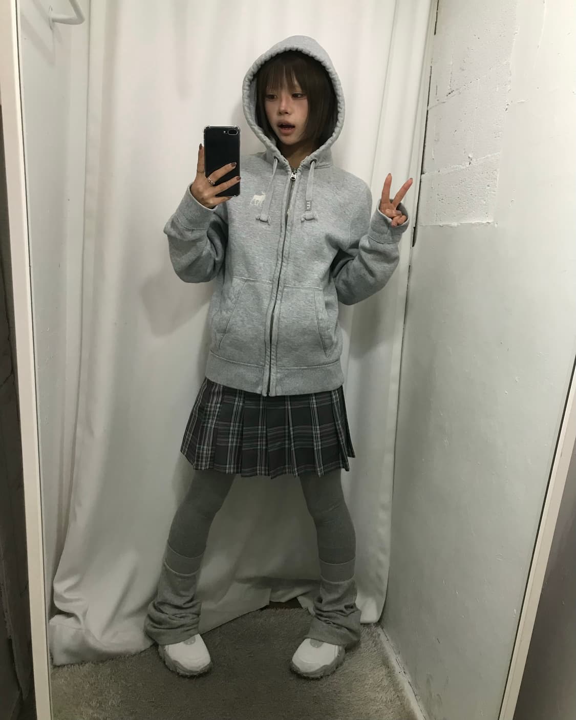 🐩아베크롬비 그레이 후드집업 코디🐩 상품이미지4