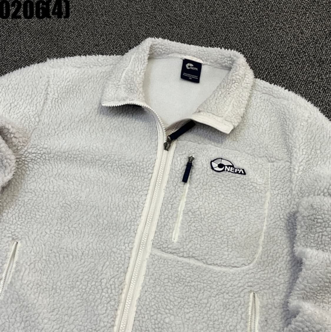 [105/XL] 네파 흰색 뽀글이 플리스 집업 자켓 0206(4) 상품이미지2