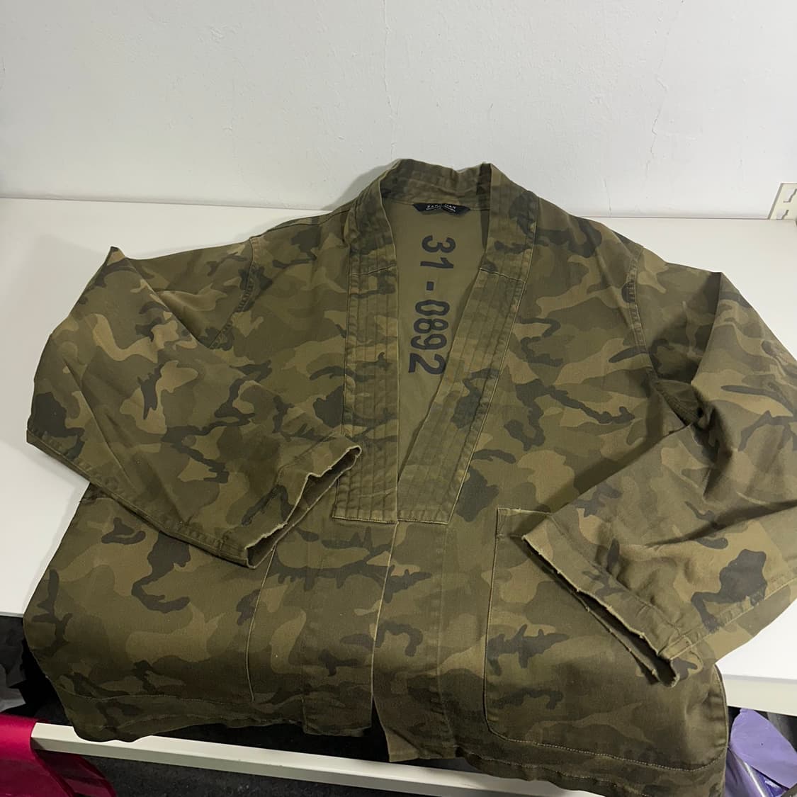 M 자라 맨 카키 카모블라쥬 유카타자켓 상품이미지1