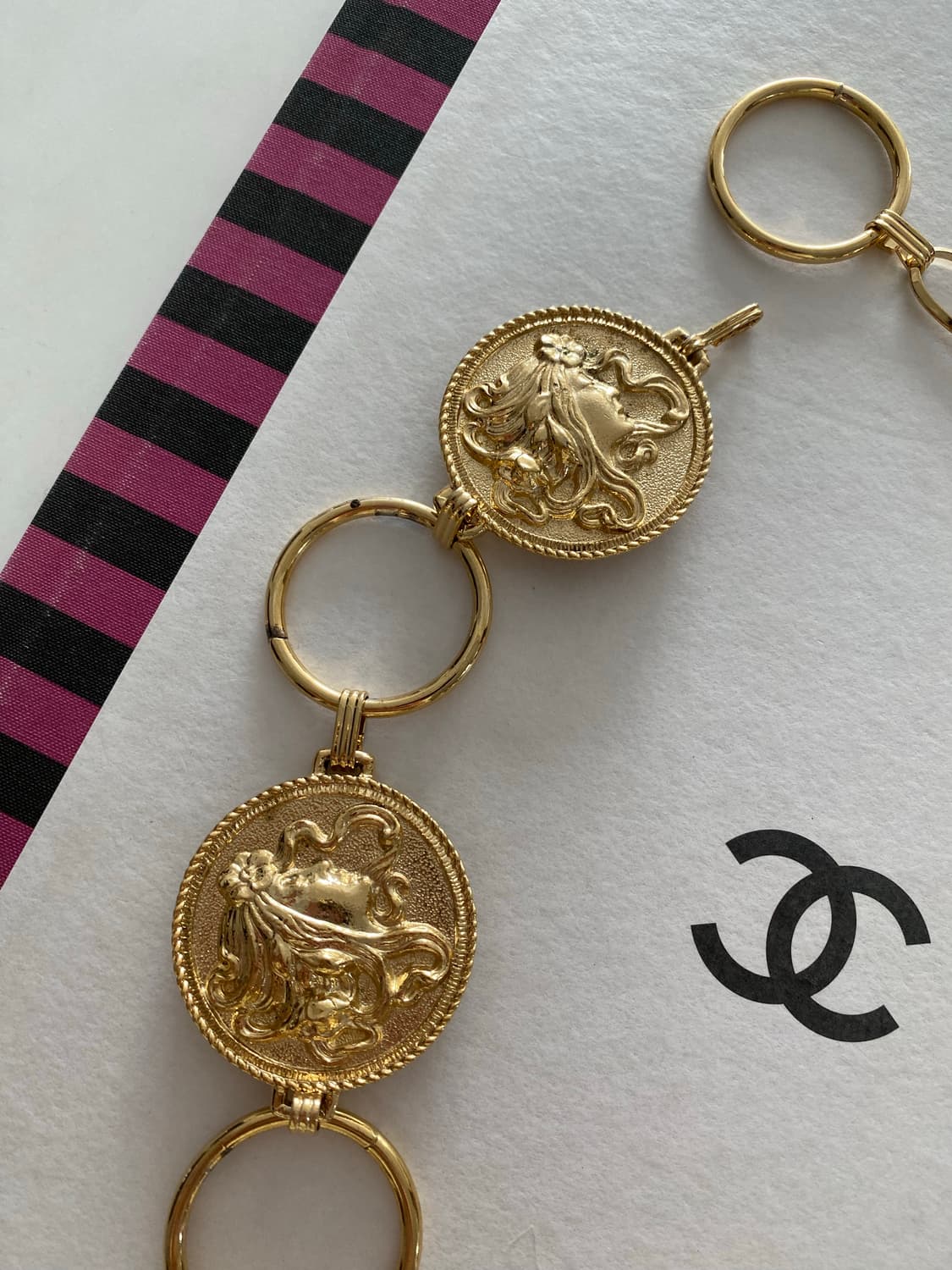 Y2k 빈티지 골드 코인 체인 벨트 상품이미지4