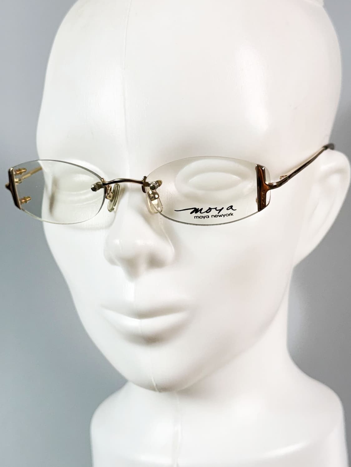 MOYA NEWYORK 무테 스퀘어 골드 메탈 빈티지 안경 상품이미지8