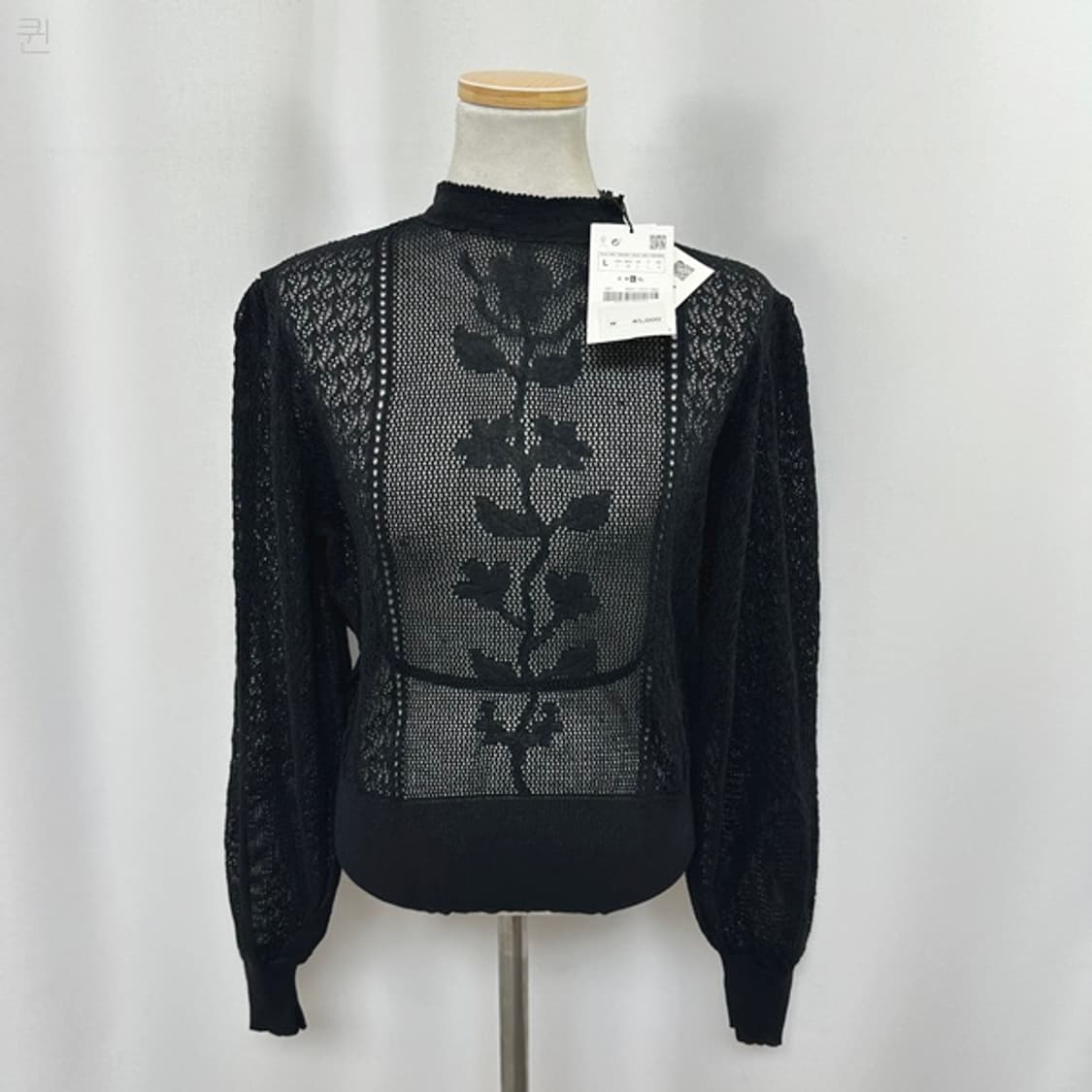 자라 여자 니트 시스루 블라우스 L (미착용새제품) 상품이미지1