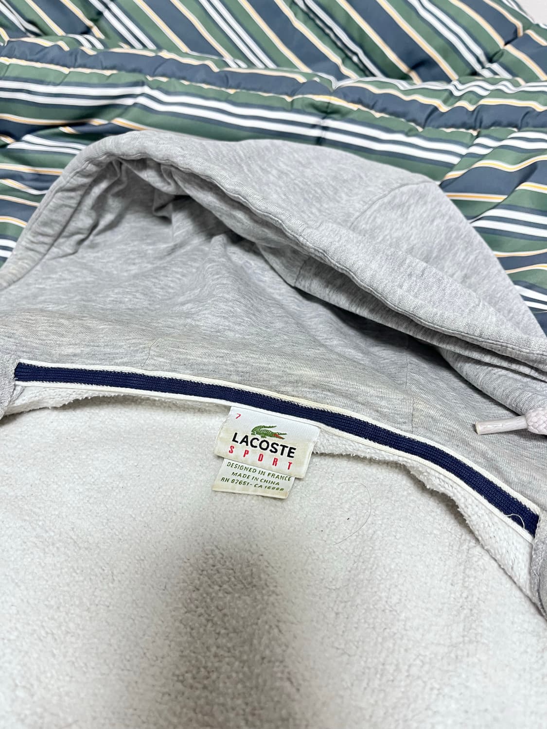 라코스테 후드집업 실버 상품이미지2