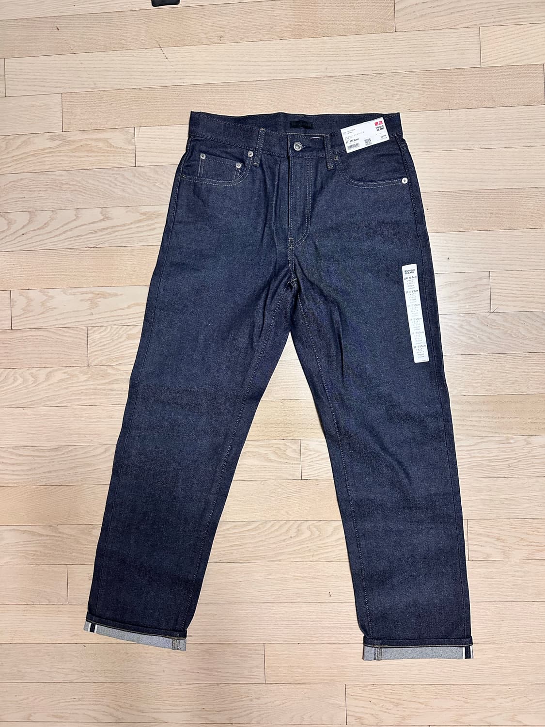 유니클로 레귤러핏 셀비지 데님 상품이미지4