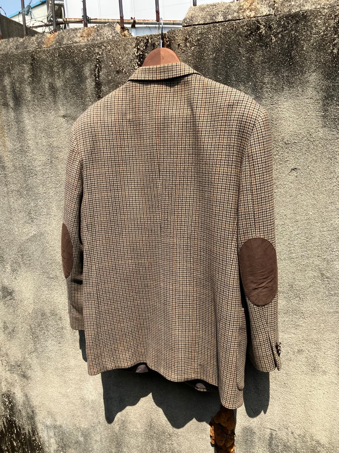 Balmain 체크 엘보우 패치 울 자켓 상품이미지3