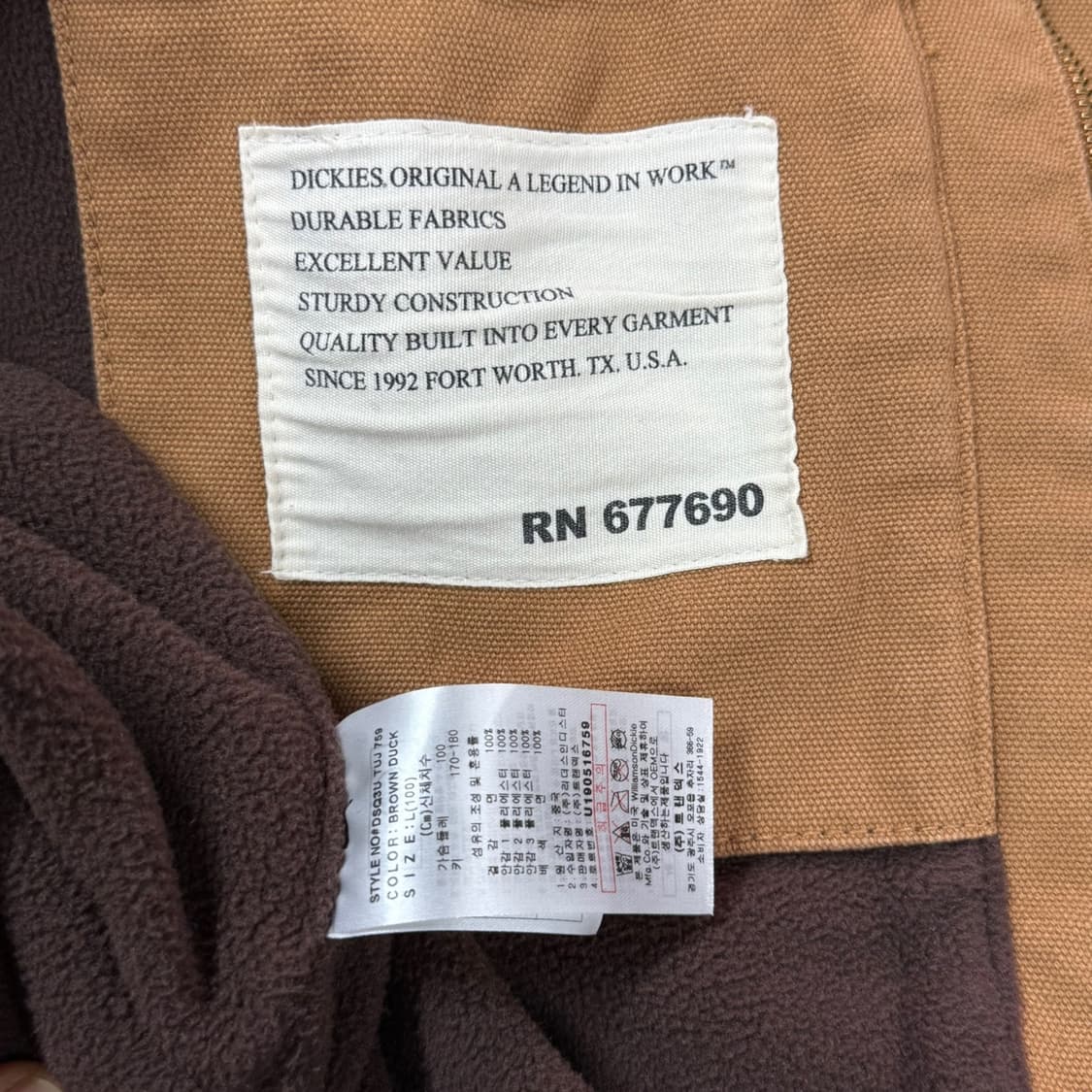 [L] 디키즈 오리지널 디트로이트 포켓 워크자켓  상품이미지7