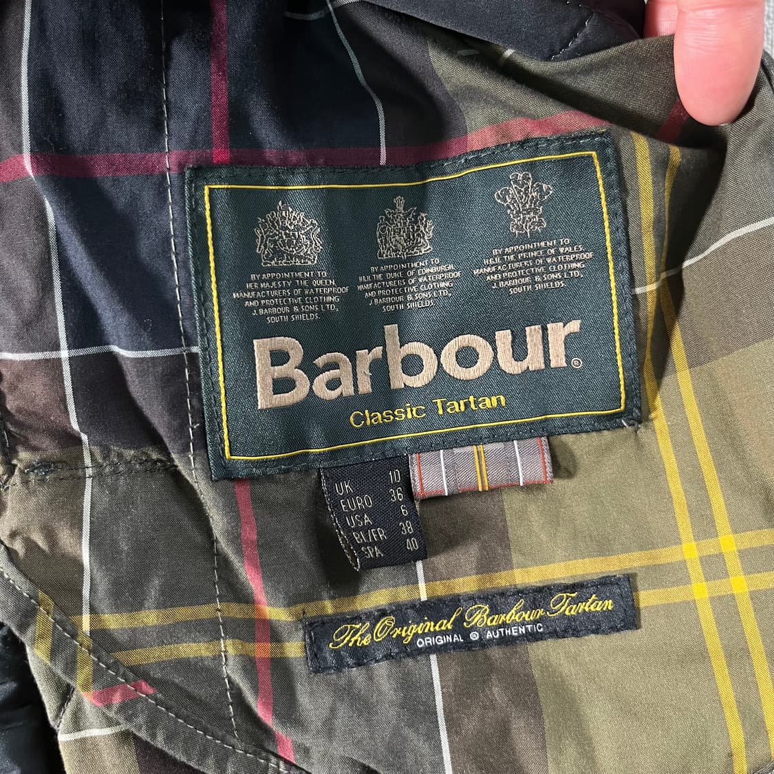 W 95 바버 퀄팅 벨티드 자켓 상품이미지6