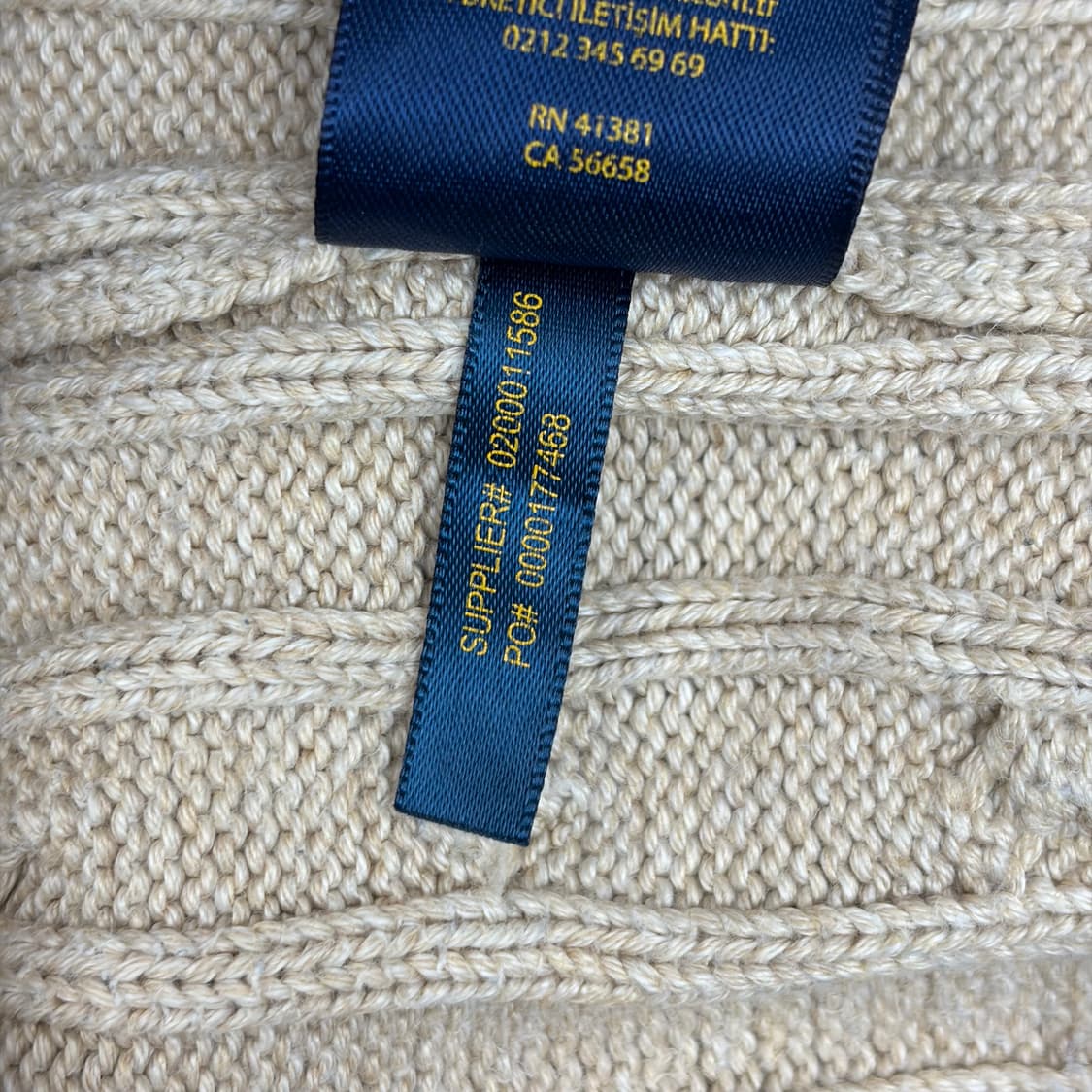 폴로 랄프로렌 브이넥 꽈배기 니트 티셔츠 상품이미지6