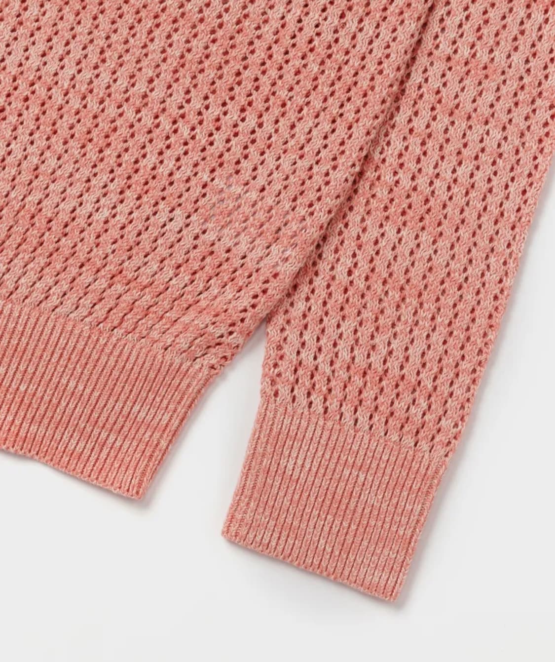 스카시 투톤 반오픈 단추 카라 니트 - 피치 3 상품이미지7