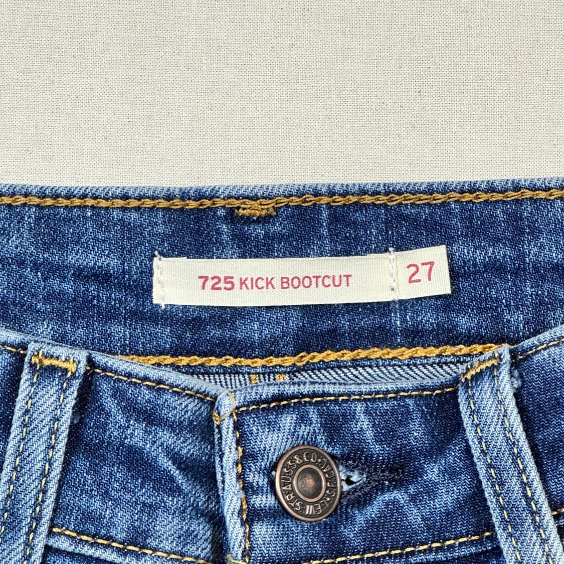 27inch) 리바이스 725 청바지 부츠컷 데님팬츠 상품이미지8