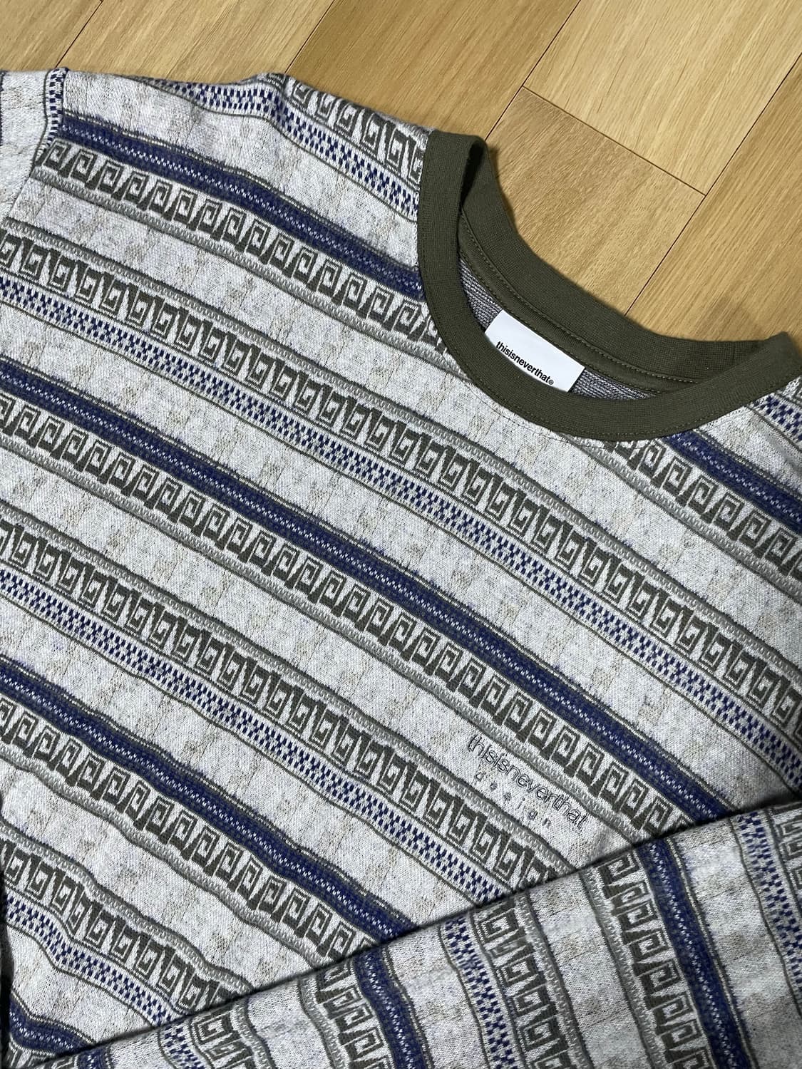 디스이즈네버댓 Pattern Striped L/S Tee Ivory(L) 상품이미지4