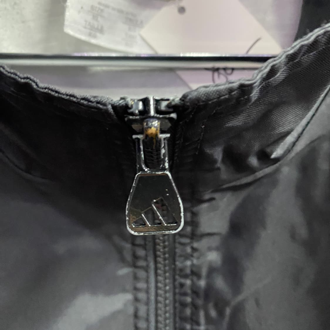 아디다스 블랙&화이트 삼선 올드스쿨 바람막이 자켓 B4386 상품이미지4